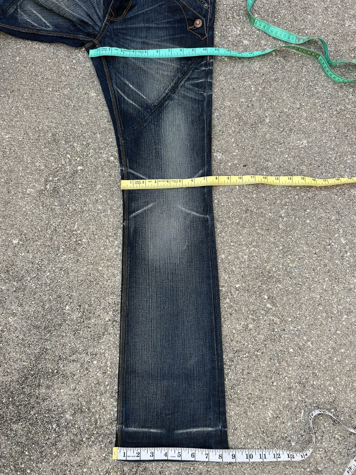 Nicole Club Nicole Club FM Japan Stretch Waxed Denim Flare Jeans Size US 31 - 3 Thumbnail