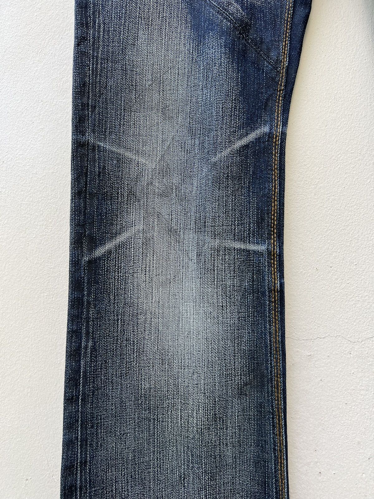 Nicole Club Nicole Club FM Japan Stretch Waxed Denim Flare Jeans Size US 31 - 9 Thumbnail