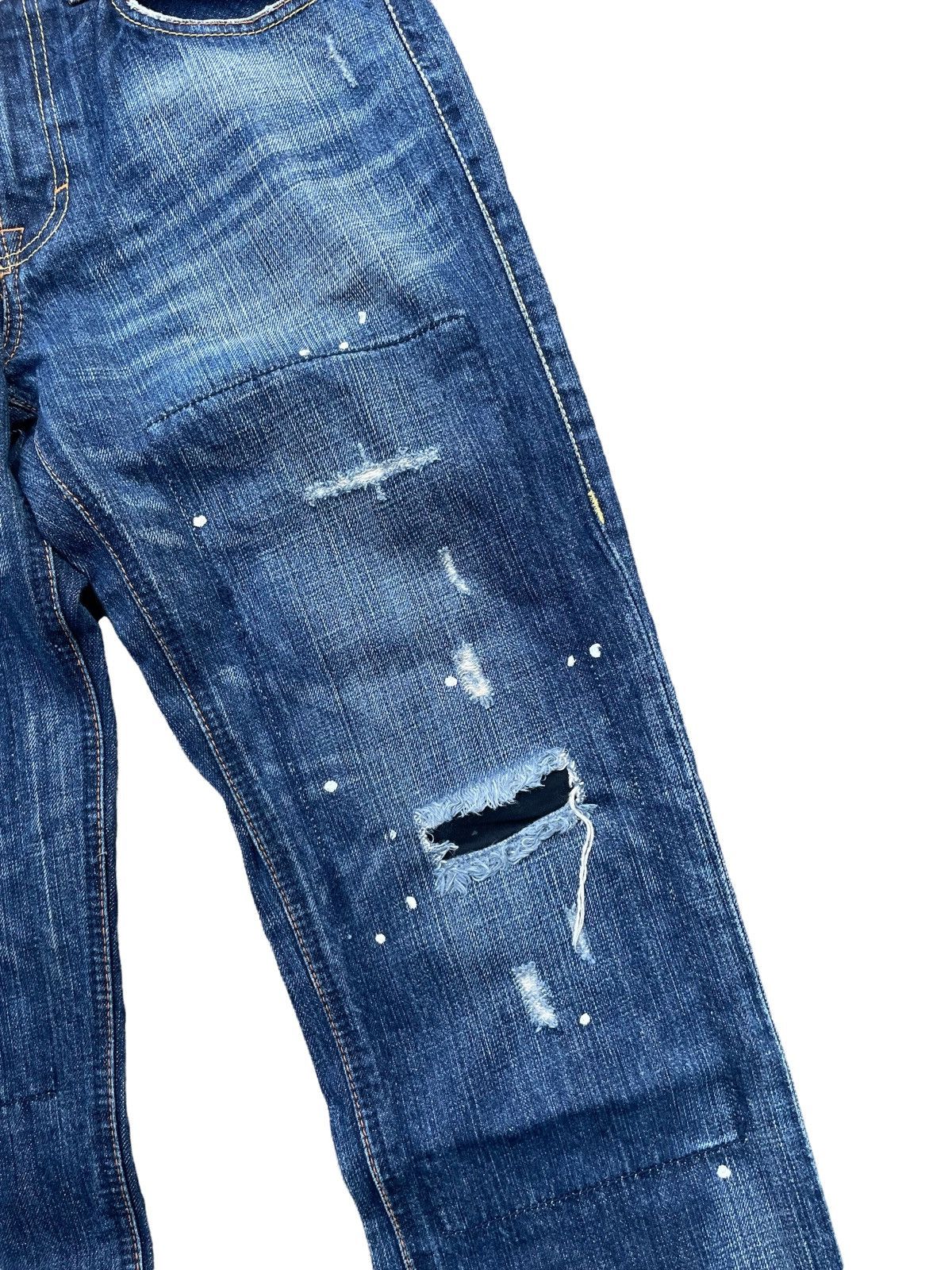 Japanese Brand Rush Hour Distresed Rework Denim Size US 33 - 5 Thumbnail