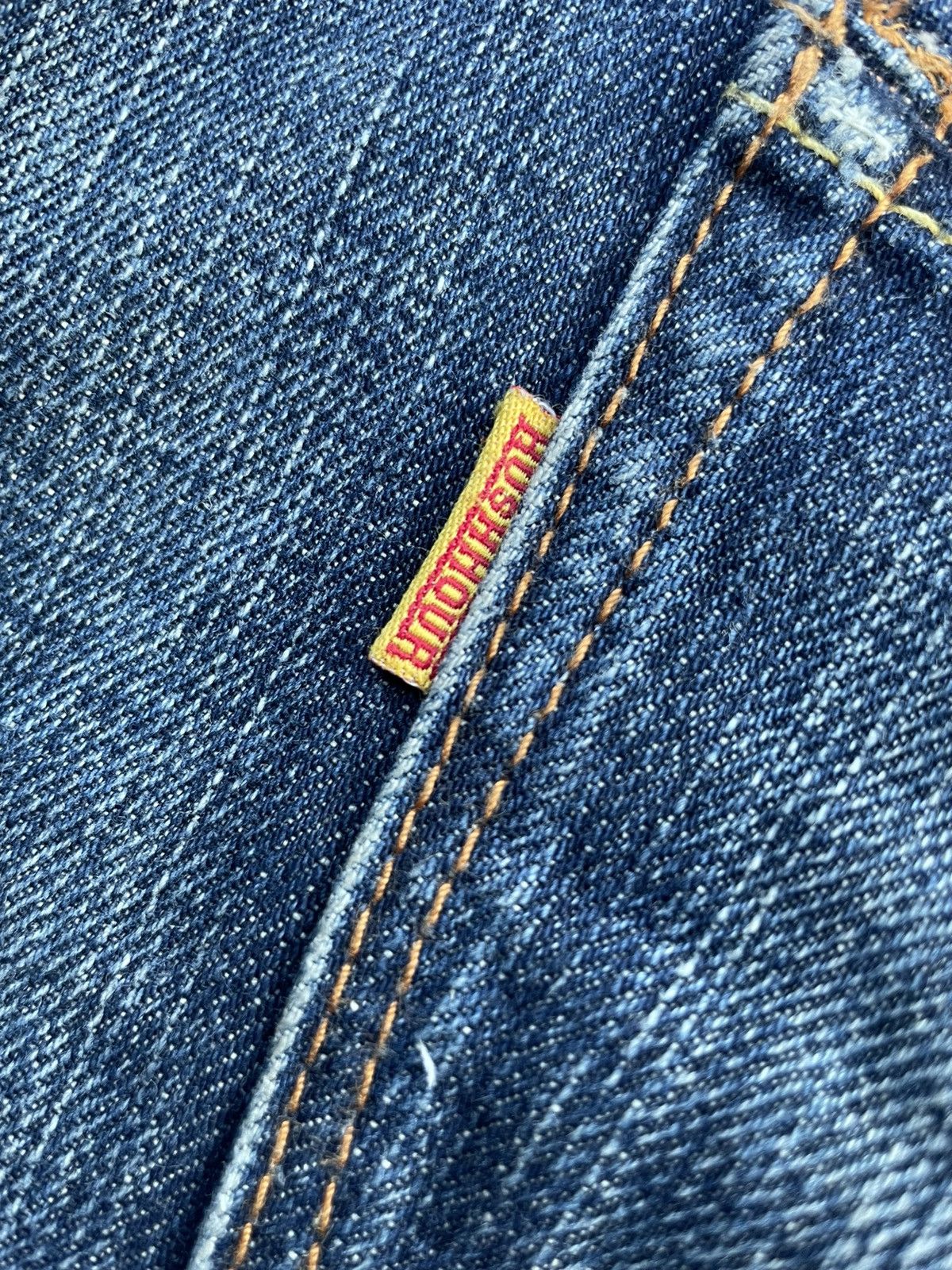 Japanese Brand Rush Hour Distresed Rework Denim Size US 33 - 15 Thumbnail