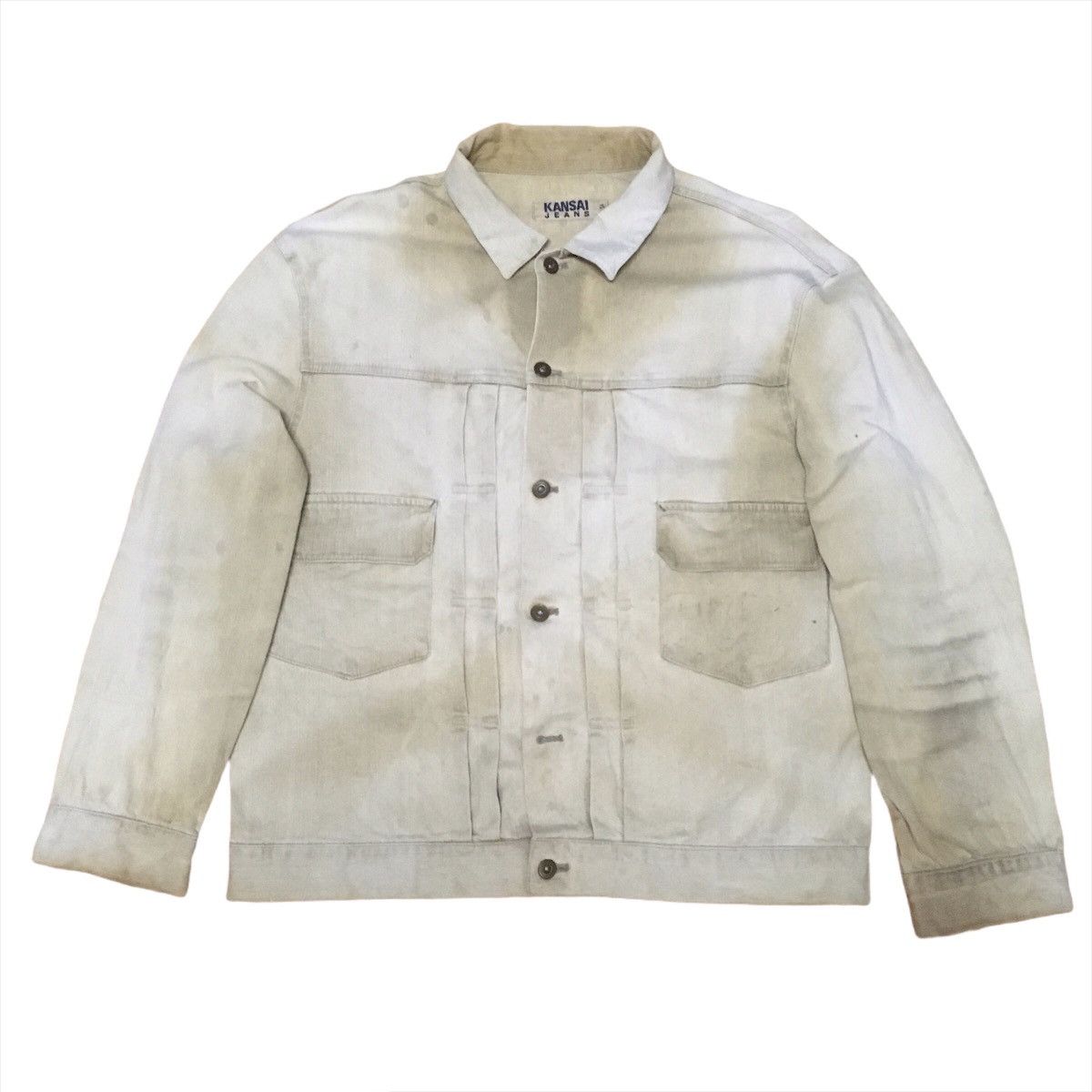 Kansai Yamamoto Kansai Yamamoto Jeans distressed Denim jacket Size US XL / EU 56 / 4 - 1 Thumbnail