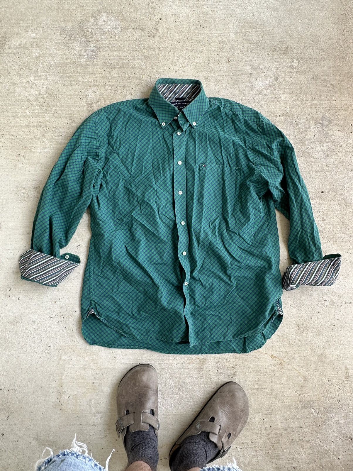 Tommy Hilfiger × Vintage Vintage Tommy Hilfiger Button Down Shirt Size US L / EU 52-54 / 3 - 1 Thumbnail