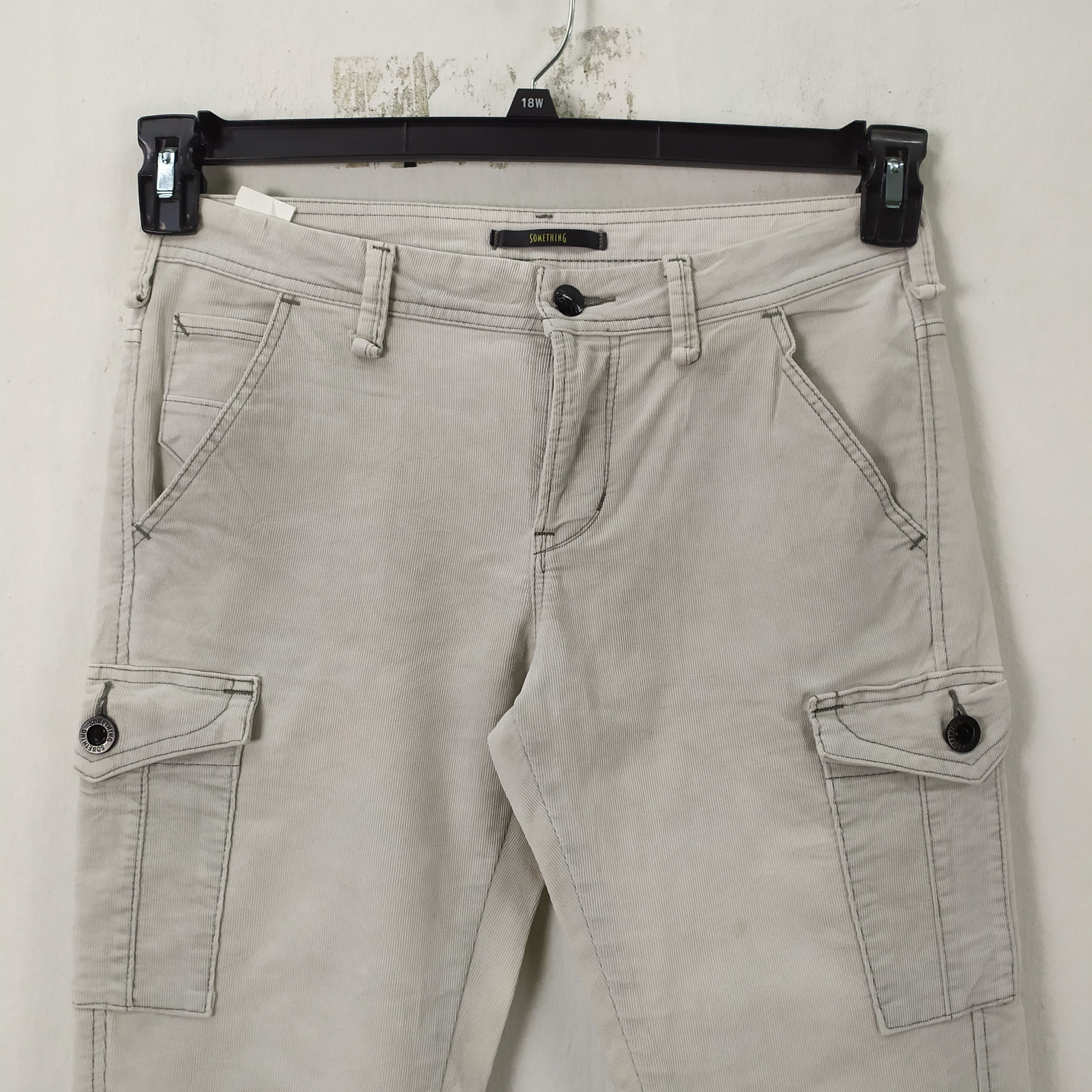 Japanese Brand × Vintage SOMETHING FADED White CARGO PANTS/TACTICAL PANTS Size US 29 - 4 Thumbnail