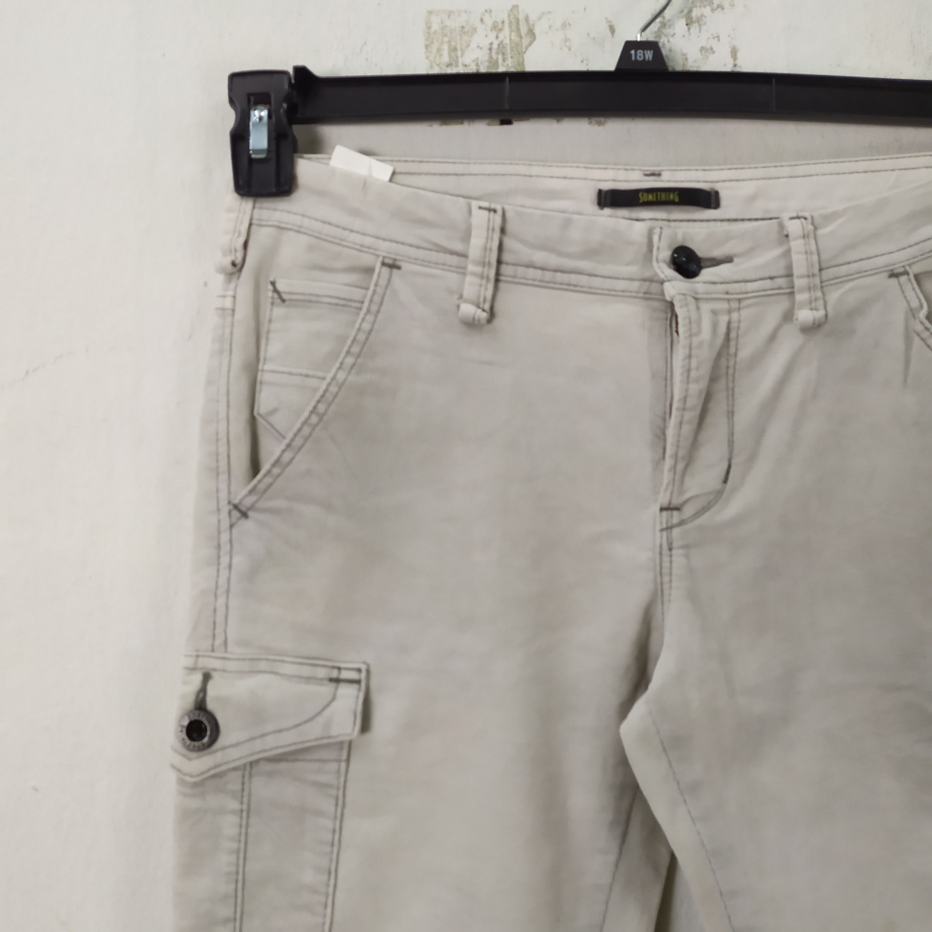 Japanese Brand × Vintage SOMETHING FADED White CARGO PANTS/TACTICAL PANTS Size US 29 - 3 Thumbnail
