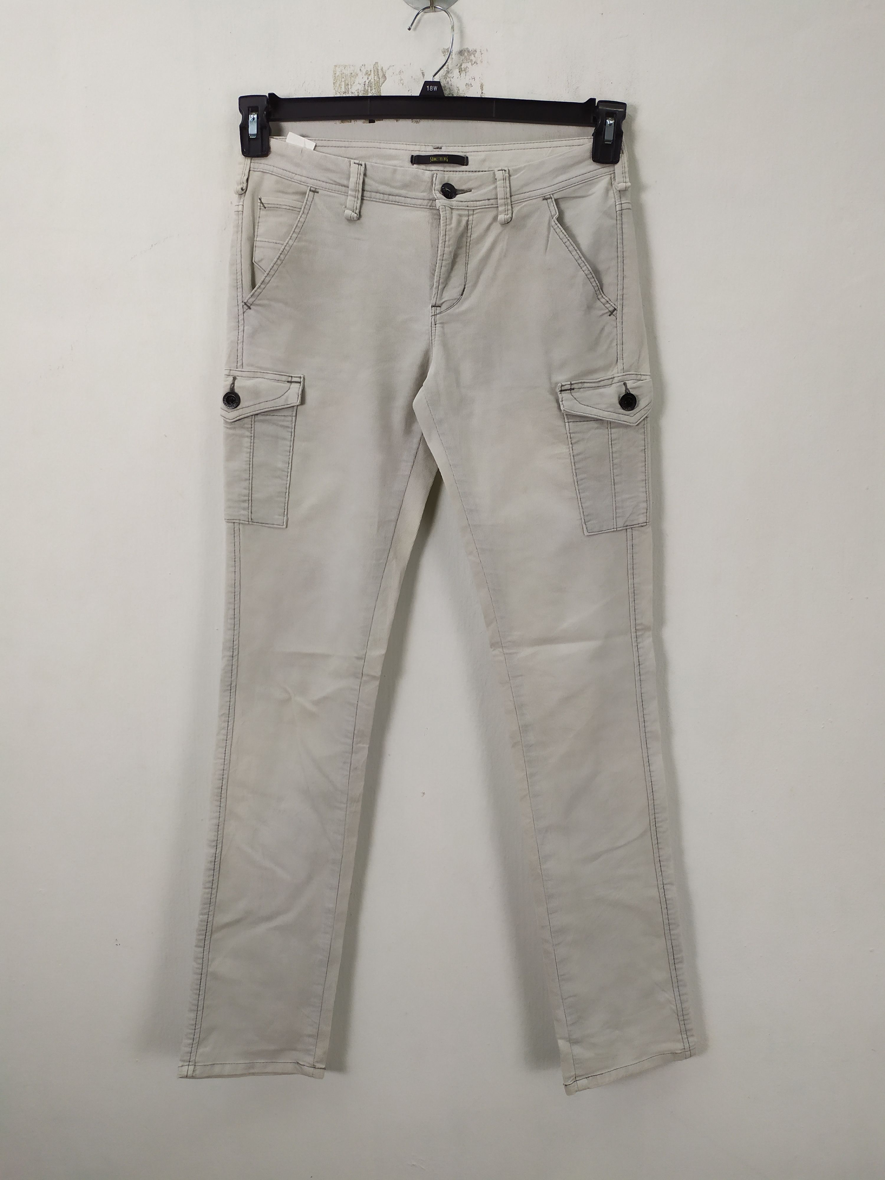 Japanese Brand × Vintage SOMETHING FADED White CARGO PANTS/TACTICAL PANTS Size US 29 - 1 Thumbnail