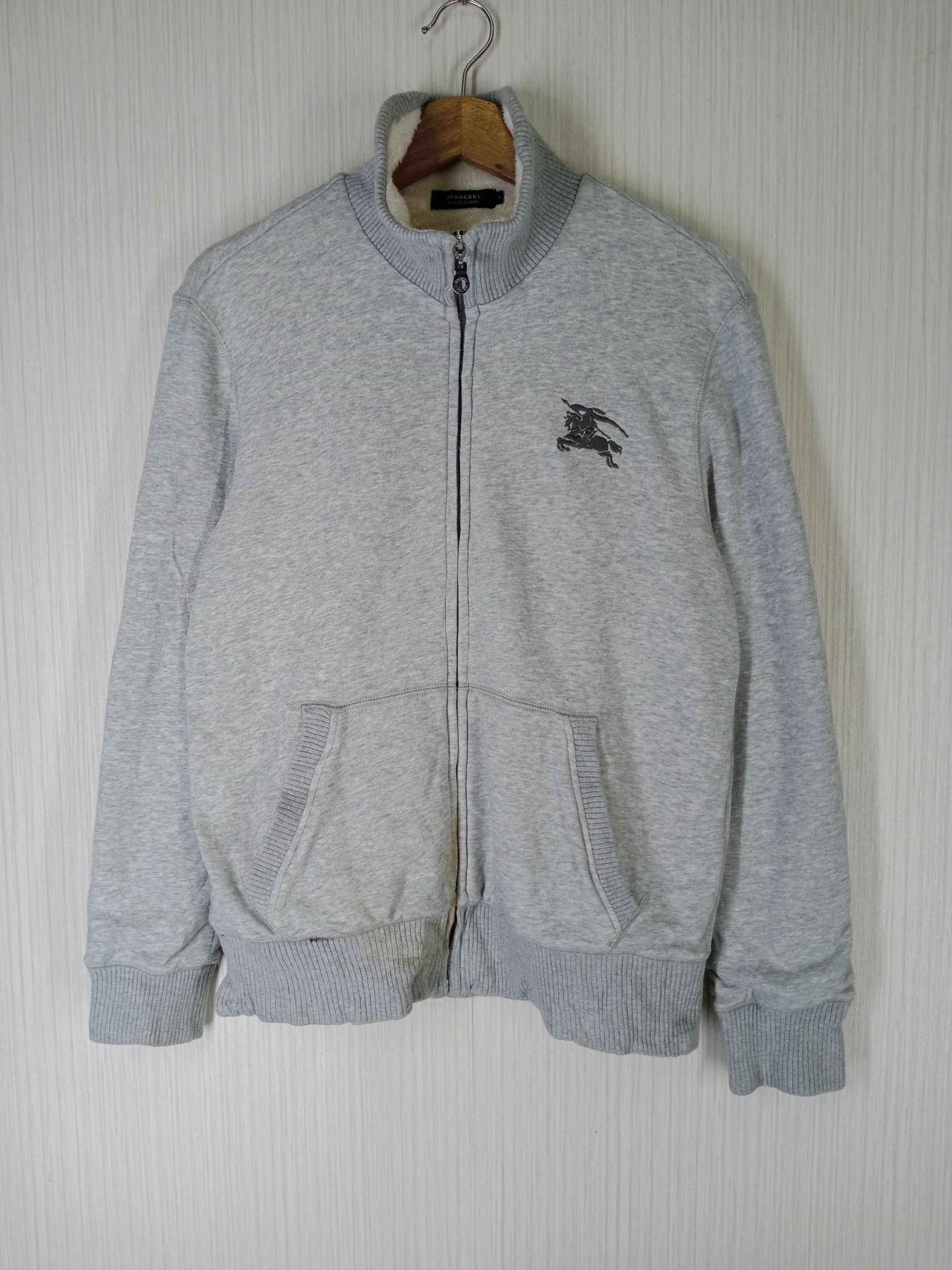 Burberry Vintage Burberry Black Label Medium Logo Zipper Sweatshirt Size US M / EU 48-50 / 2 - 1 Thumbnail