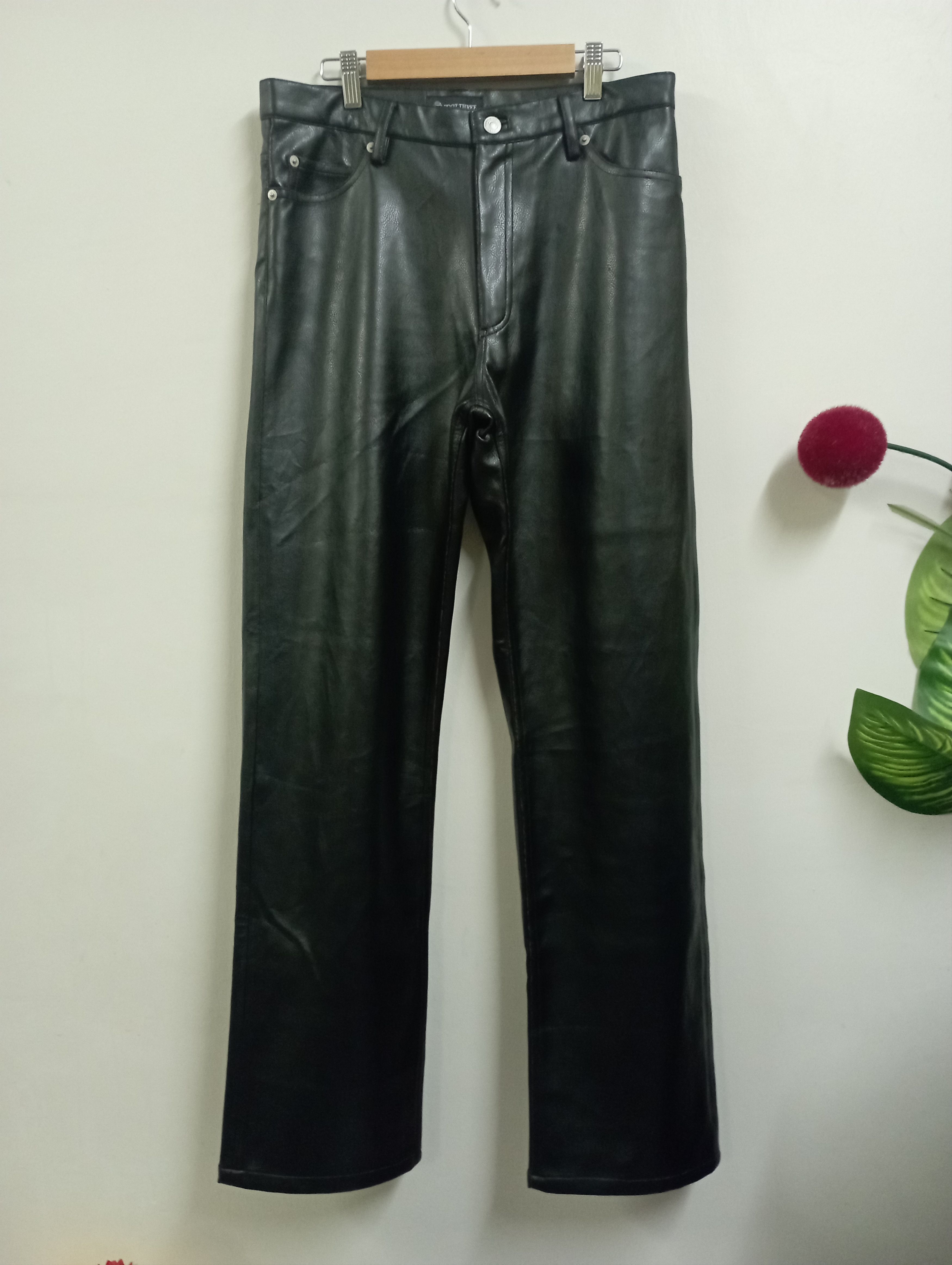 image of 14Th Addiction x If Six Was Nine Japanese Root Three Leather Jeans, Men's (Size 31)