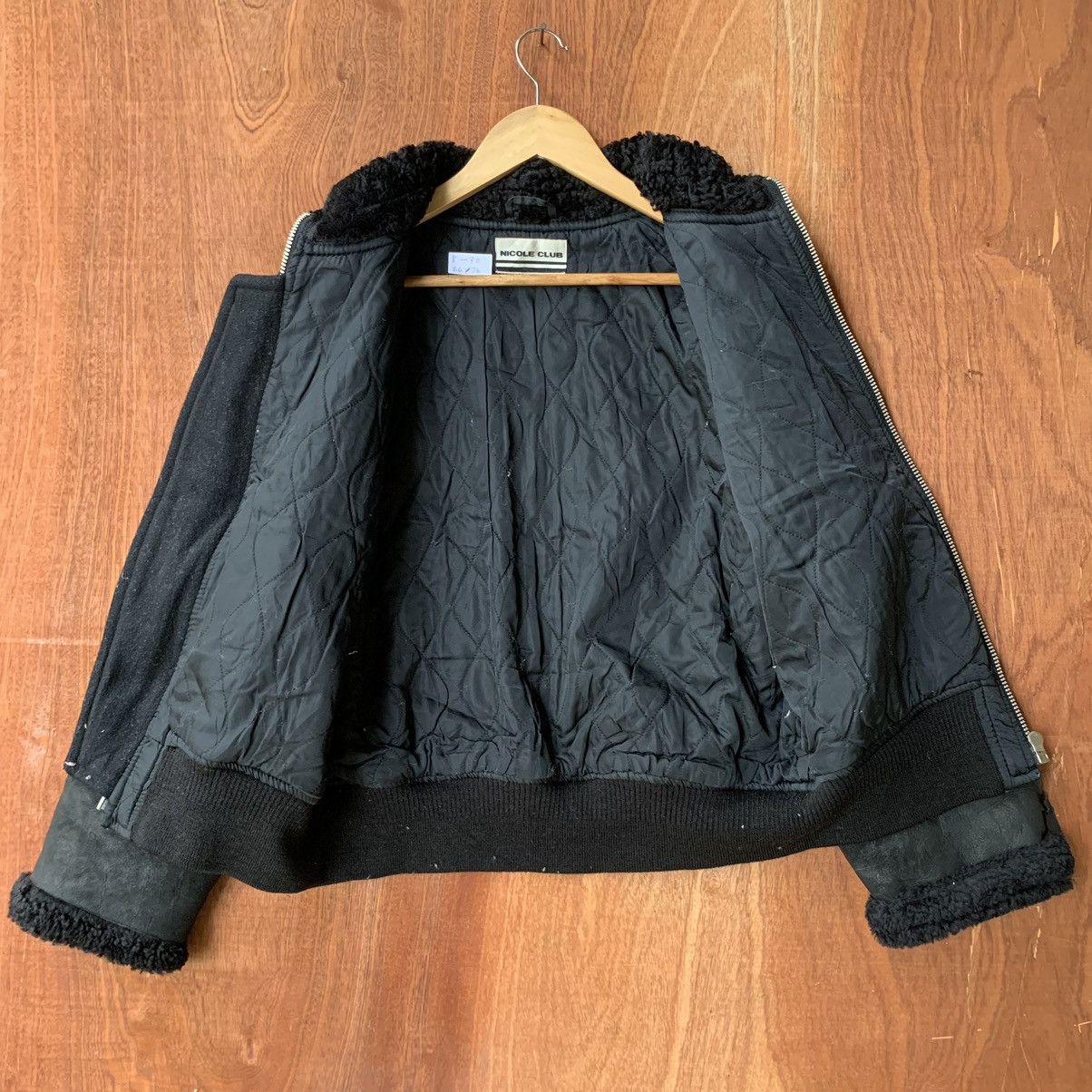 Nicole Club Vintage Nicole Club Leather Sleeve Varsity Jacket Size US M / EU 48-50 / 2 - 5 Thumbnail