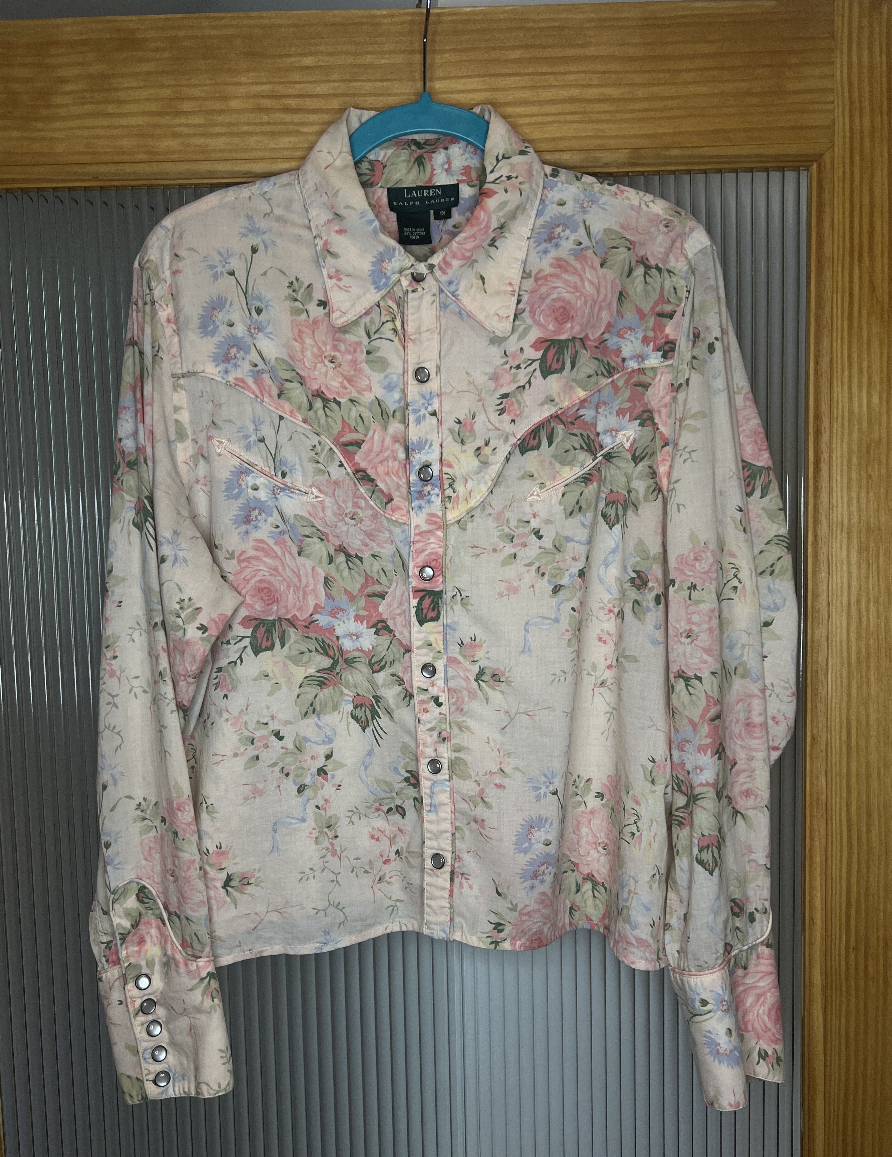 Cropped Pink Western Shirt