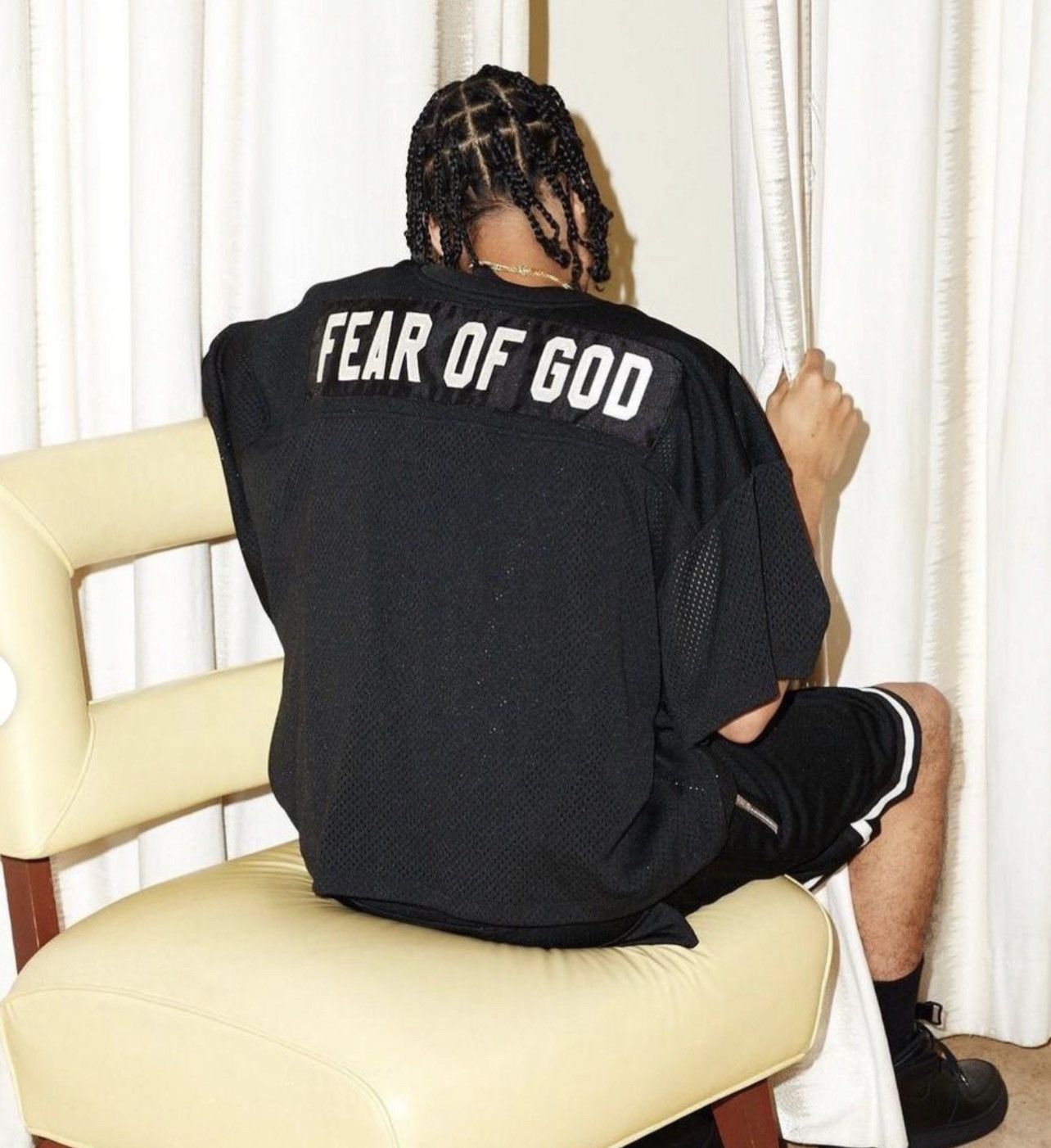 Fear of God FEAR OF GOD 5th collection mesh football jersey | Grailed