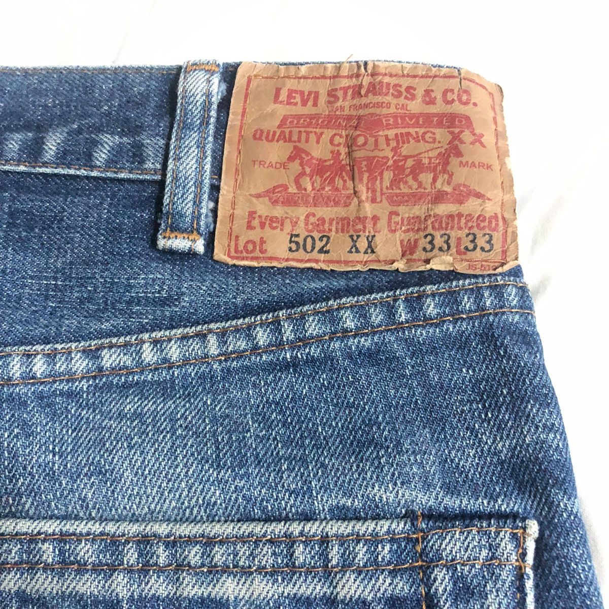 LVC Vintage Levi’s 502xx Capital ‘e’ Selvedge Denim Size US 32 / EU 48 - 15 Thumbnail
