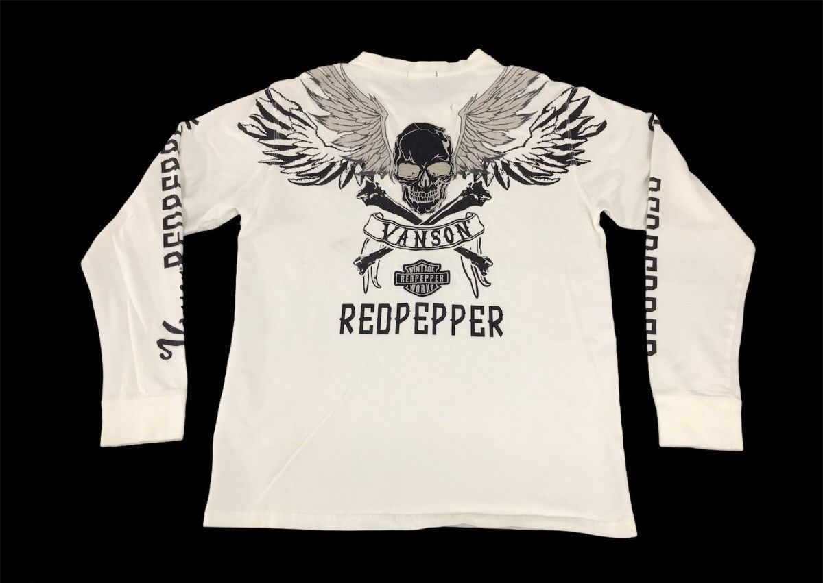 Vanson Leathers Vanson Leather X Red Pepper Boston Biker Skull Logo Size US M / EU 48-50 / 2 - 1 Thumbnail
