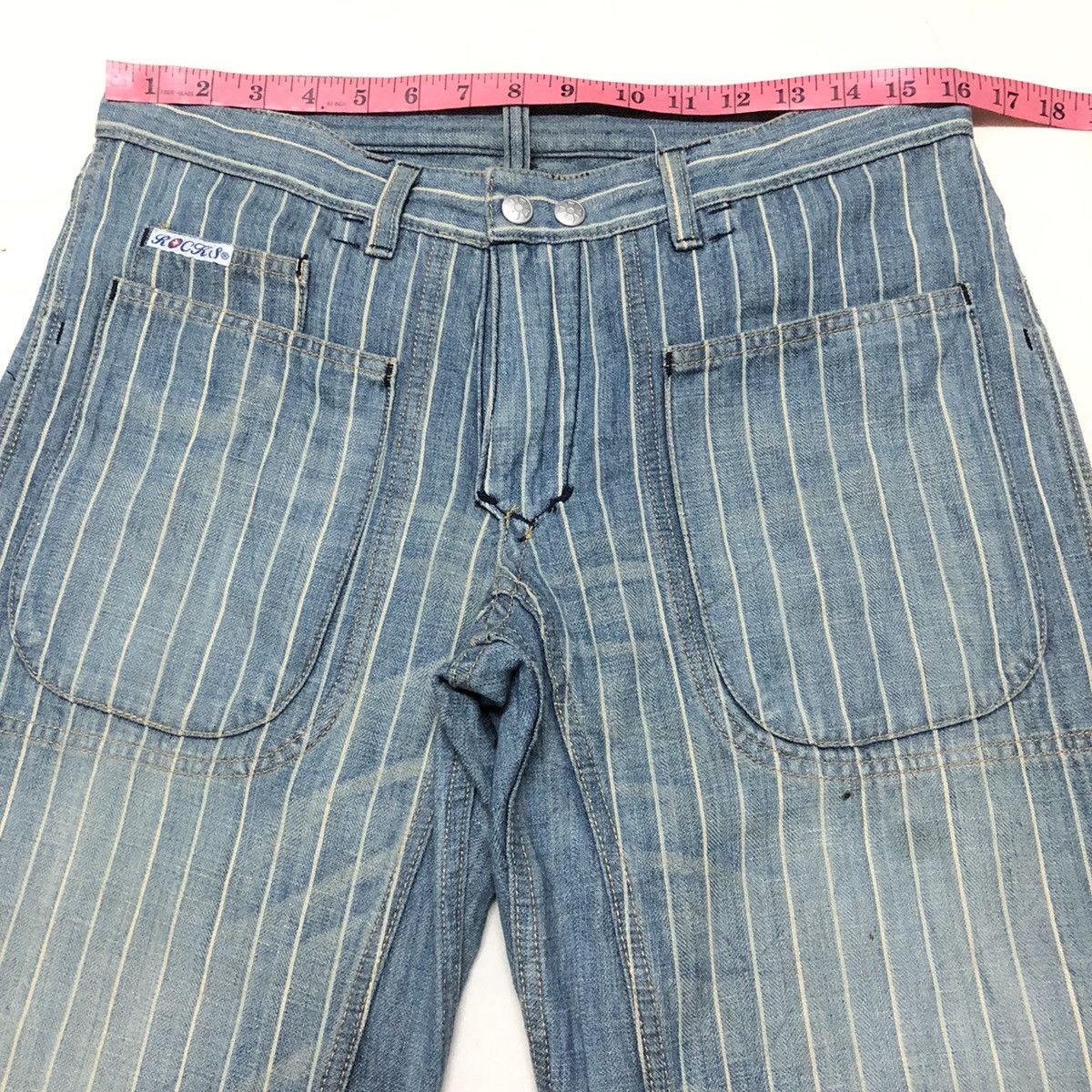 Hysteric Glamour × Japanese Brand Ozone Rocks By Hysteric Glamour Reversible Loose Wide Denim Size US 32 / EU 48 - 8 Thumbnail