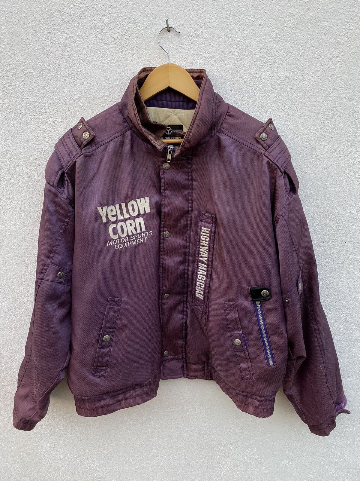 Vintage Vintage Yellow Corn big logo Racing jacket Size US L / EU 52-54 / 3 - 1 Thumbnail