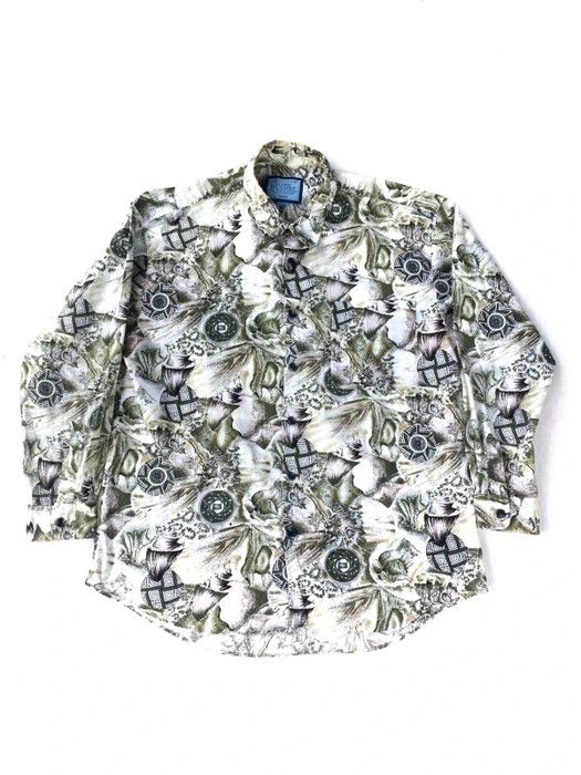 Japanese Brand Japanese Brand Le Ore Del Cafiot Overprint Shirt Button Up Size US L / EU 52-54 / 3 - 2 Thumbnail