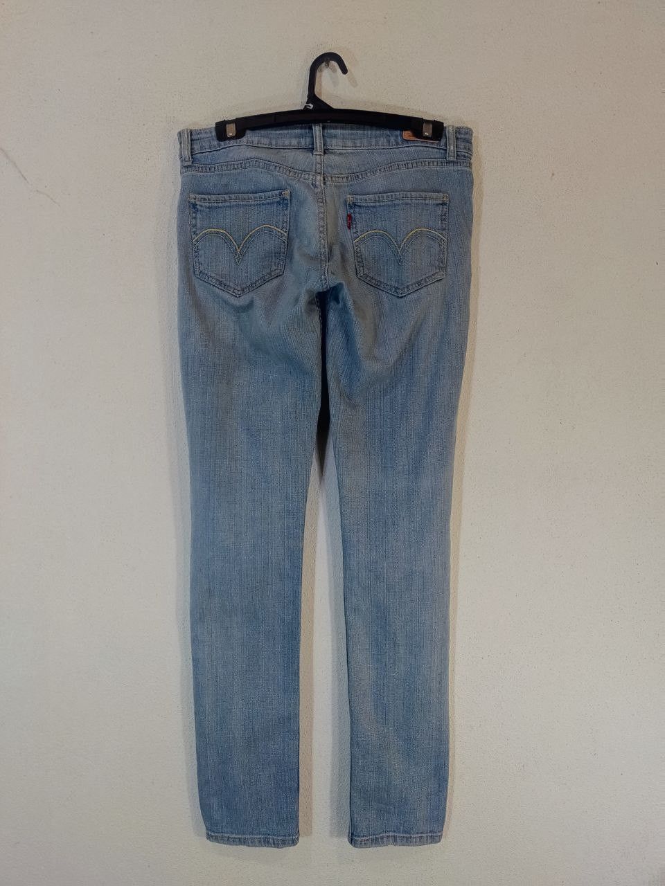 image of Levis 524 Too Superlow Bootcut Flare Denim in Light Blue, Women's (Size 32)