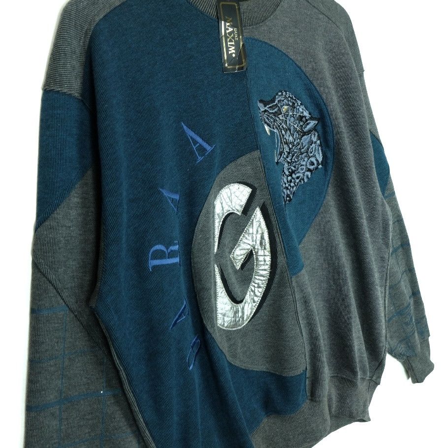 Japanese Brand Vintage 90's DUKE MAXIM Big Graphic Logo Sweatshirts Size US L / EU 52-54 / 3 - 6 Thumbnail