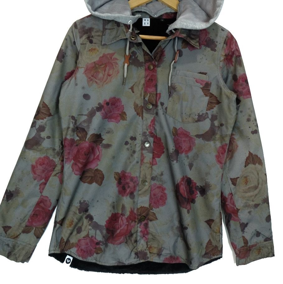 Quiksilver ROXY Monogram Flower Hoodie Jacket Size S / US 4 / IT 40 - 2 Thumbnail