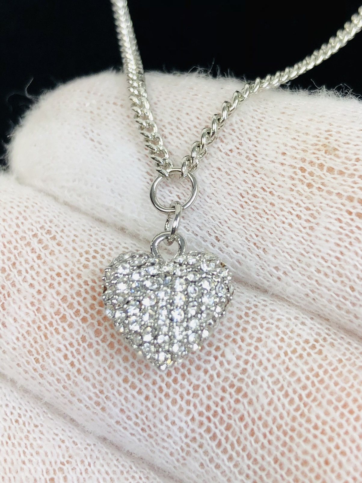Dior Dior encrusted heart necklace Size ONE SIZE - 2 Thumbnail