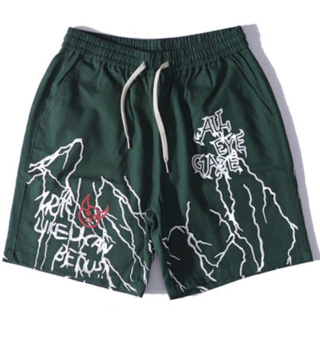Graffiti Print Pocket Shorts