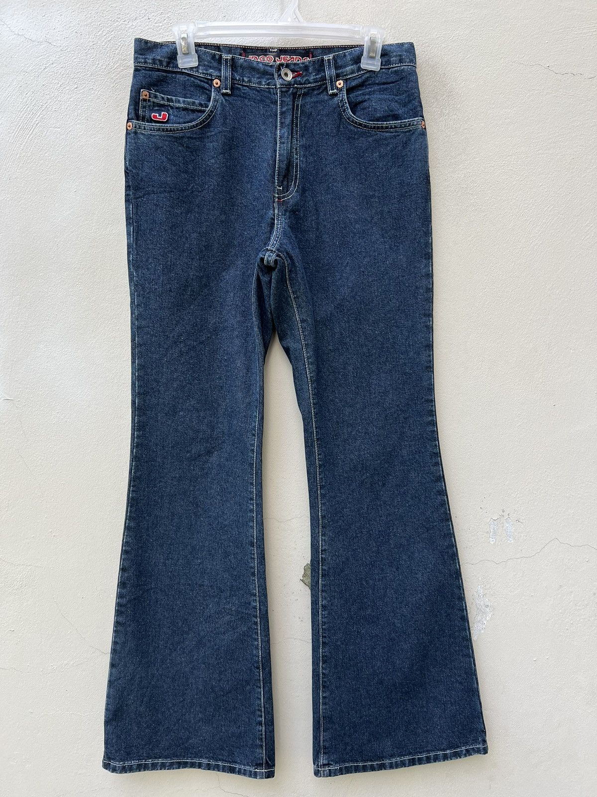 JNCO × Vintage Vintage 90s JNCO Blue Denim Super Flared Unisex Jeans Size US 29 - 6 Thumbnail