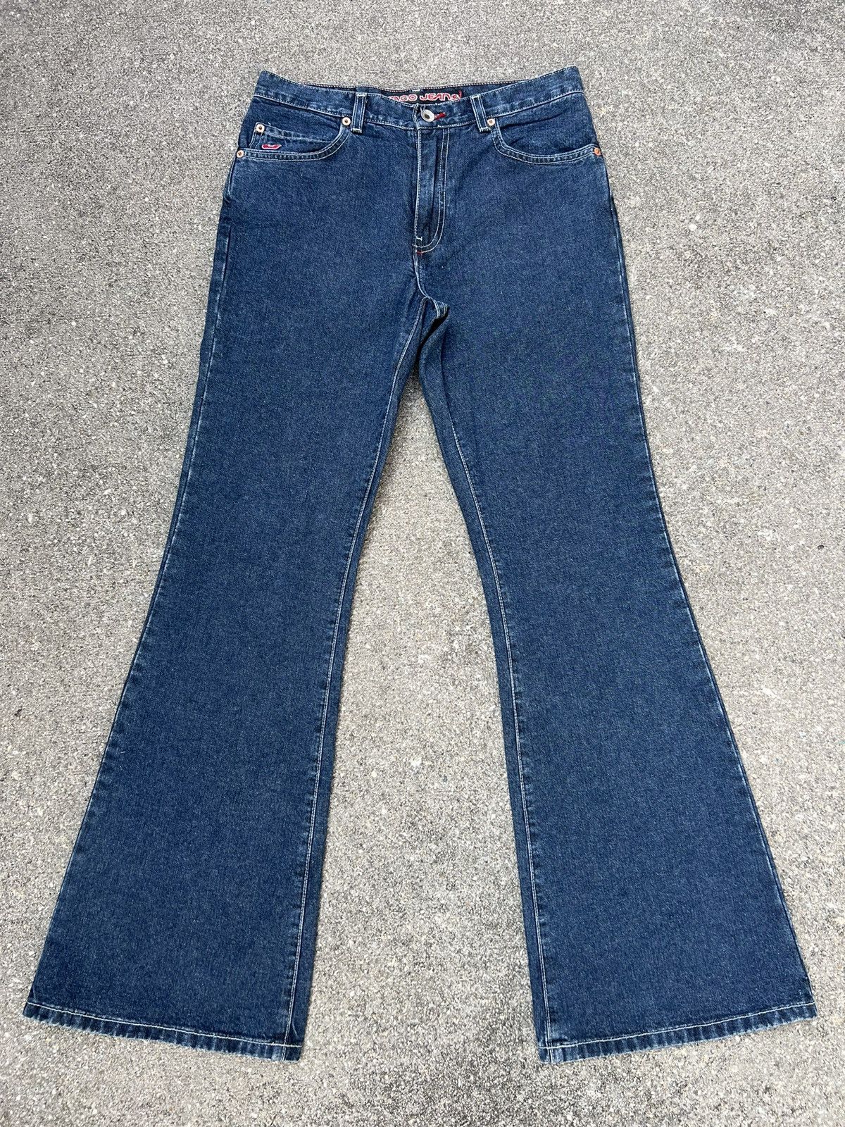 JNCO × Vintage Vintage 90s JNCO Blue Denim Super Flared Unisex Jeans Size US 29 - 1 Thumbnail