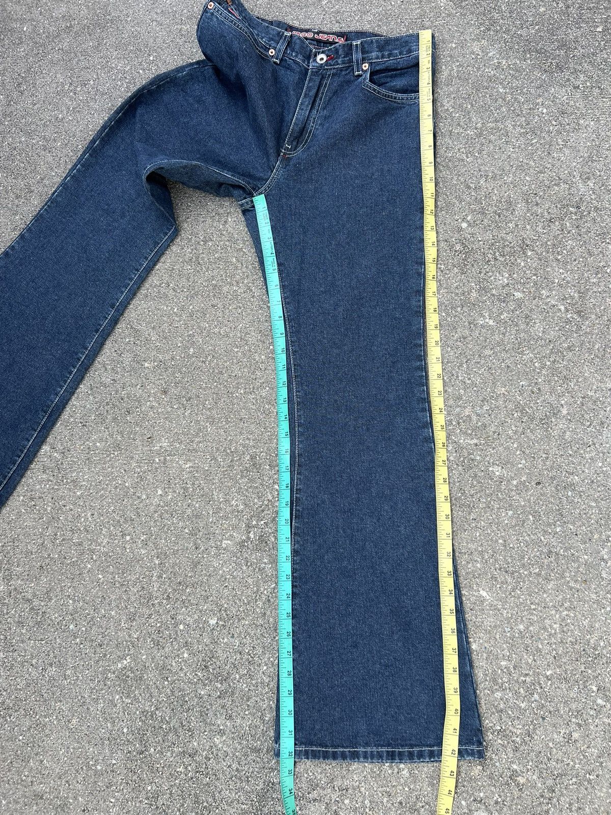 JNCO × Vintage Vintage 90s JNCO Blue Denim Super Flared Unisex Jeans Size US 29 - 4 Thumbnail