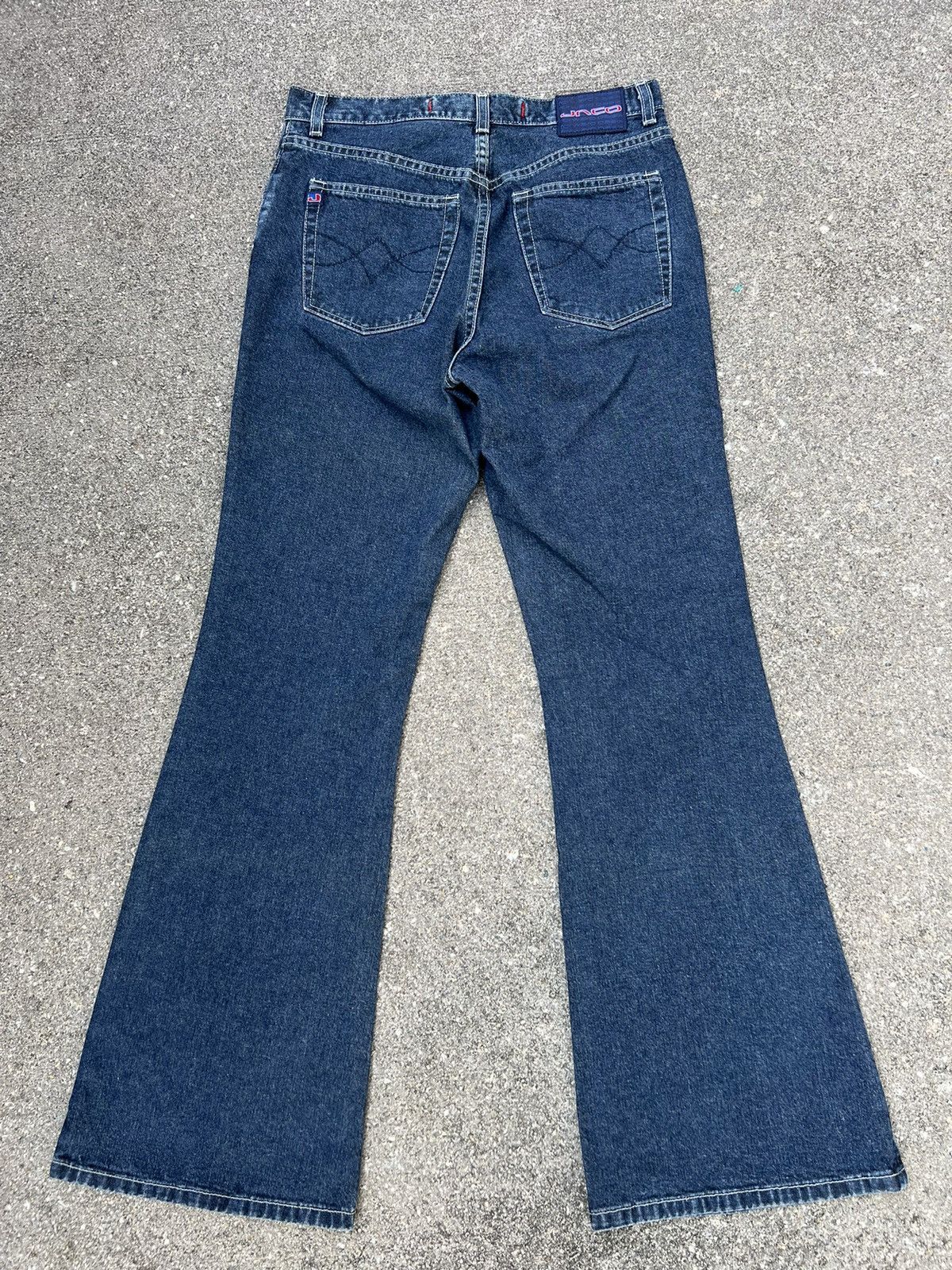 JNCO × Vintage Vintage 90s JNCO Blue Denim Super Flared Unisex Jeans Size US 29 - 5 Thumbnail