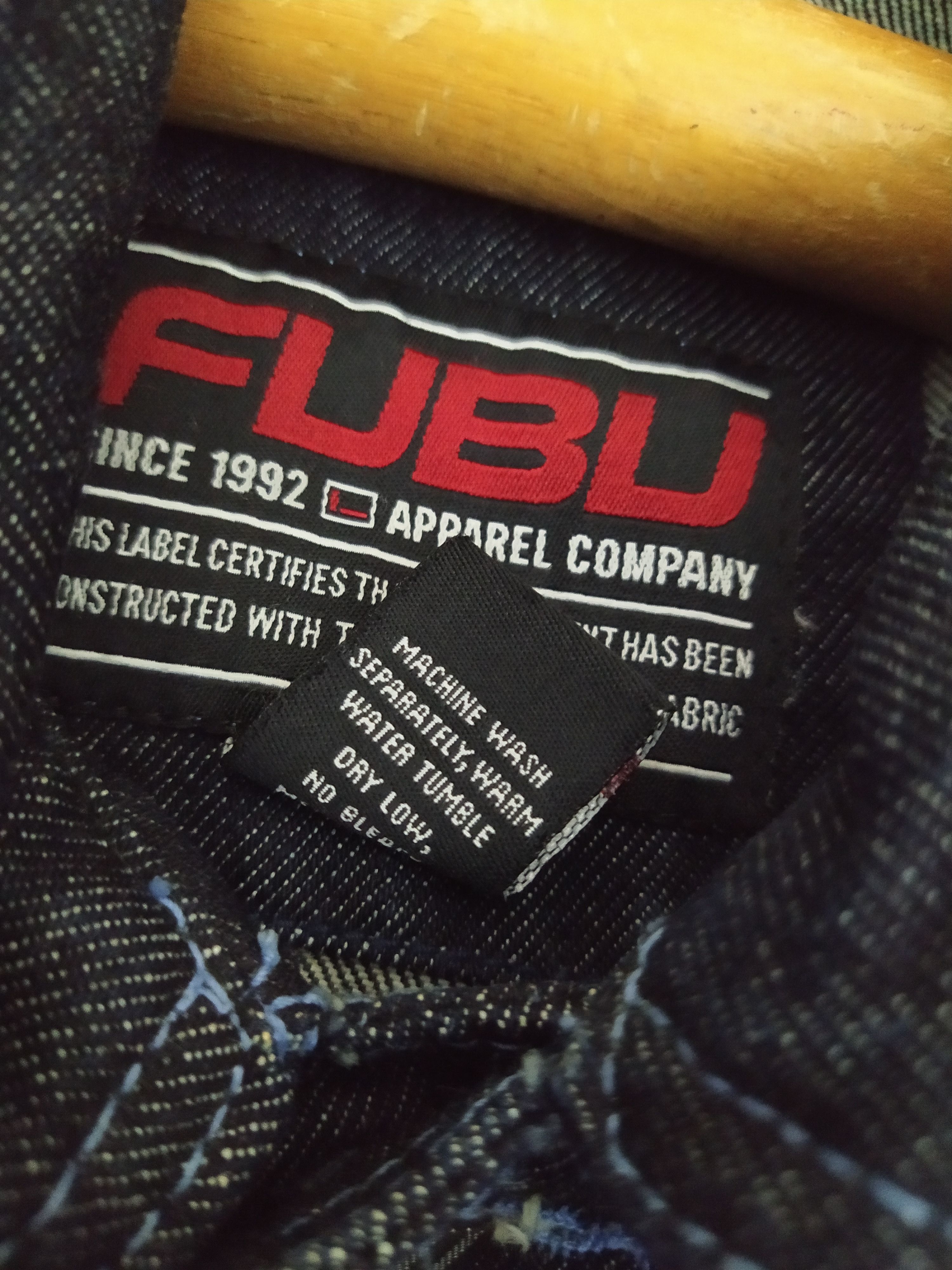 Fubu FUBU PLATINUM Denim Jacket Big Logo Emb. (B560) Size US S / EU 44-46 / 1 - 10 Thumbnail