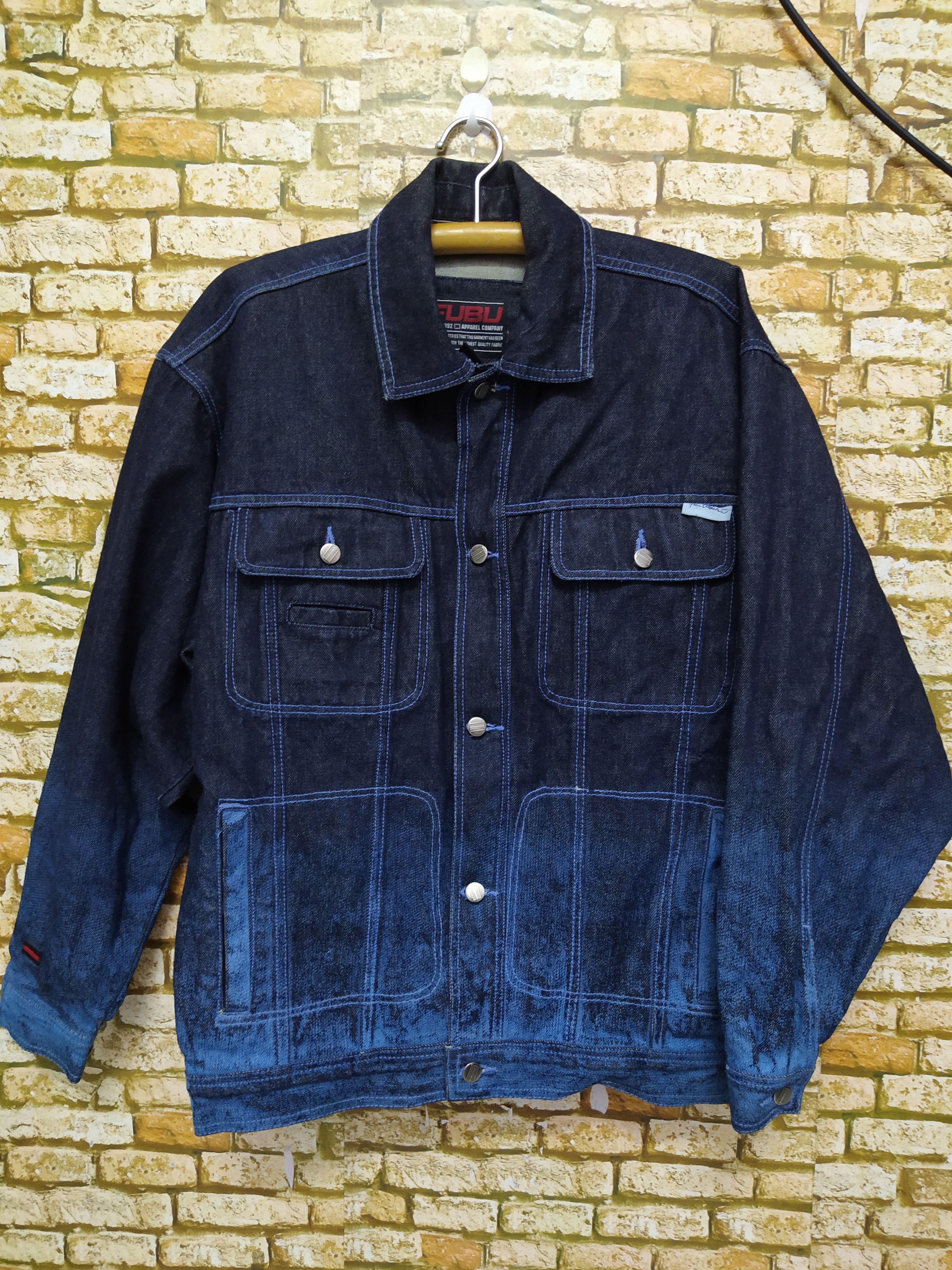 Fubu FUBU PLATINUM Denim Jacket Big Logo Emb. (B560) Size US S / EU 44-46 / 1 - 6 Thumbnail