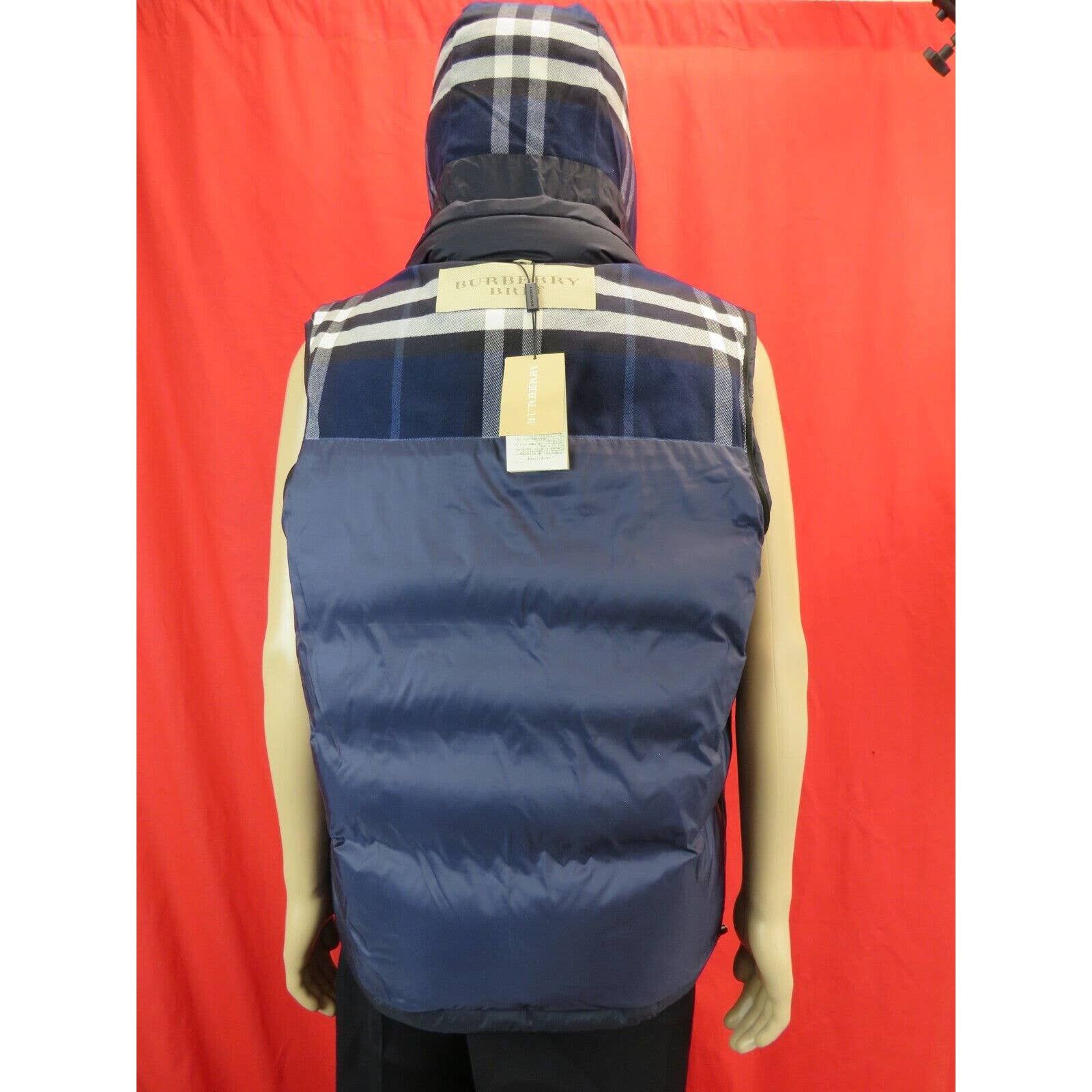 Burberry BASFORD 2 IN 1 NAVY NOVA CHECK HOODED DOWN PUFFER JACKET XL Size US XL / EU 56 / 4 - 4 Thumbnail