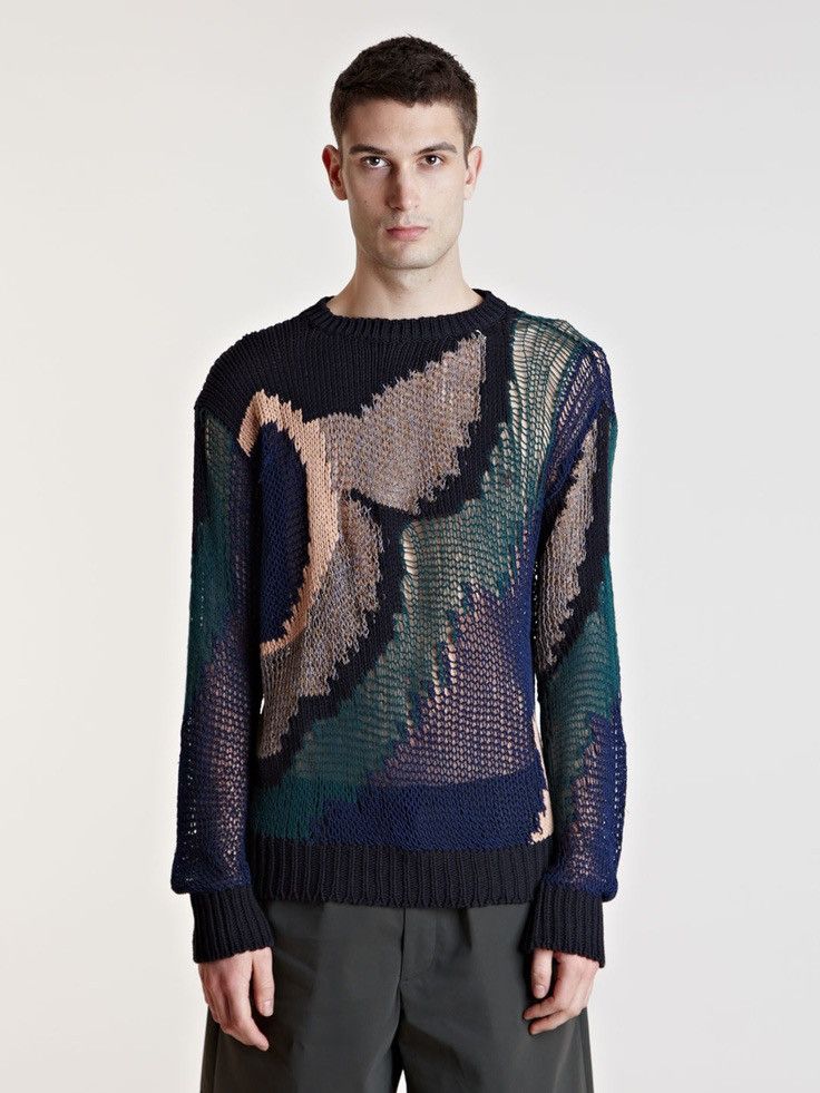 image of Grail Dries Van Noten Chain Neroli Knit Sweater, Men's (Size Large)