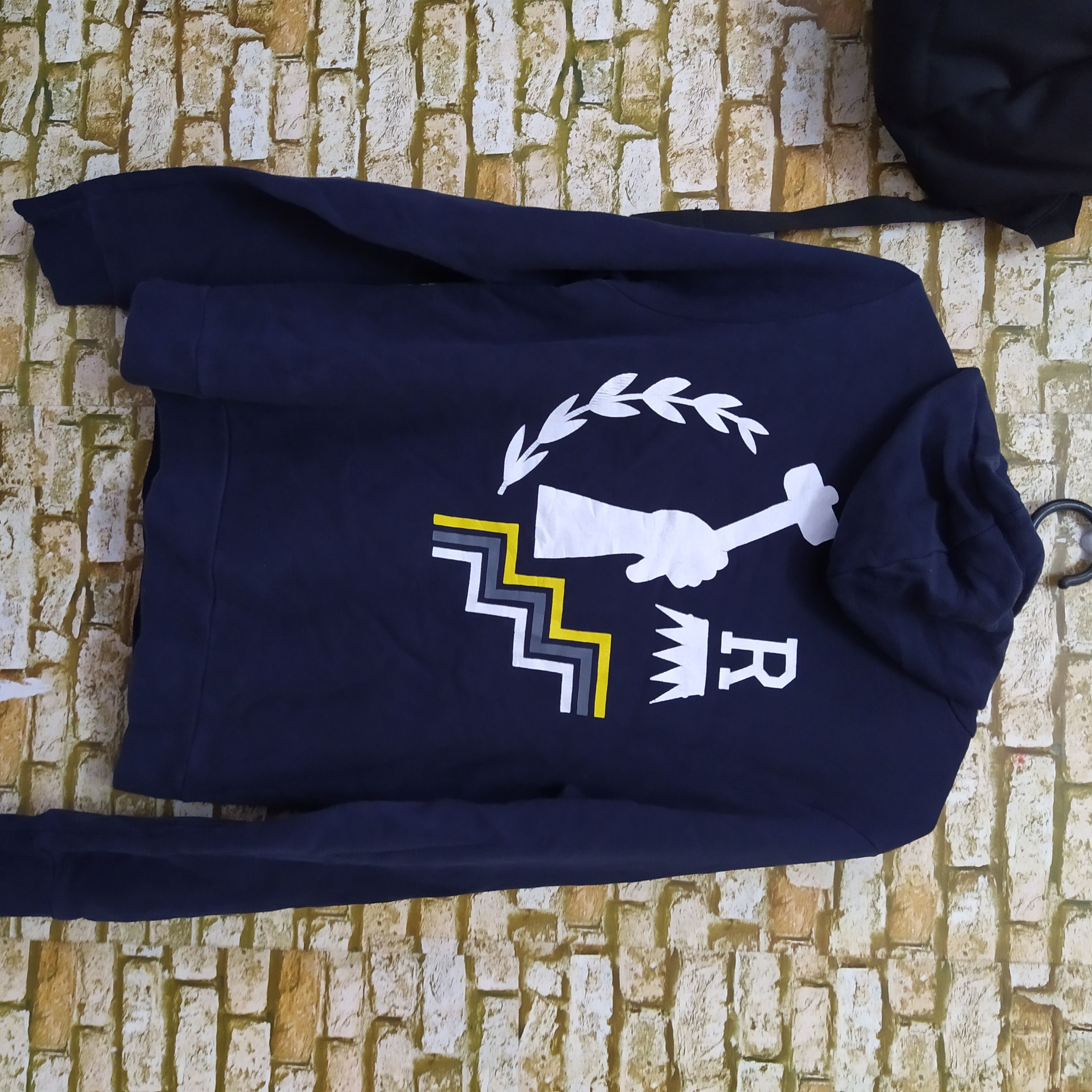 image of Raf Simons One 9 Nine 5 Hoodie Sweathirt (D10) in Blue, Men's (Size Small)