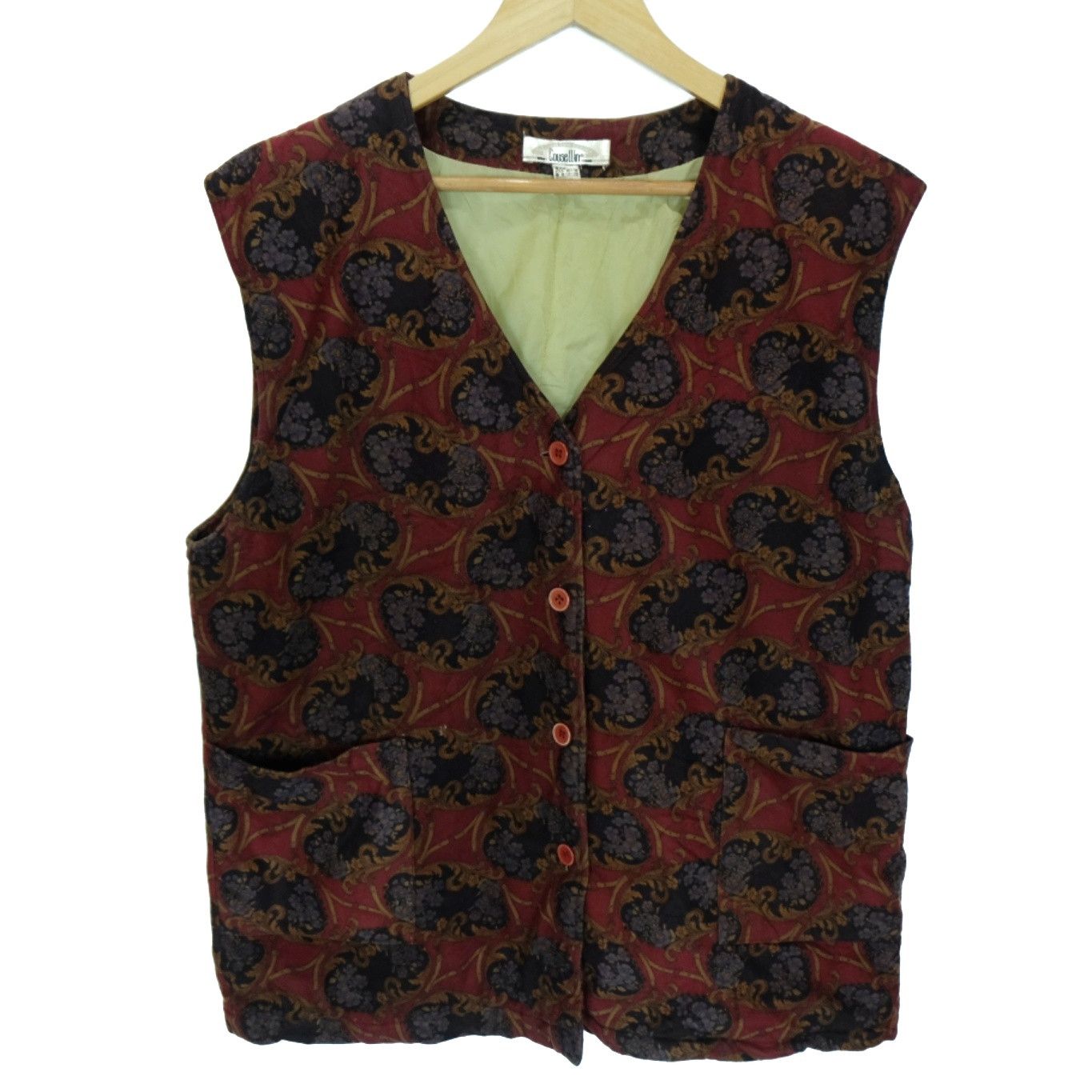 Japanese Brand 80's COUSEWIN Floral Monogram Multicolor Vest Jacket Size US L / EU 52-54 / 3 - 2 Thumbnail