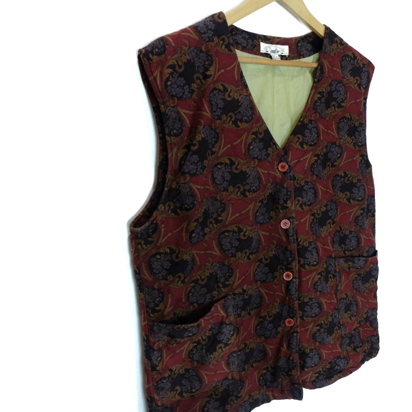 Japanese Brand 80's COUSEWIN Floral Monogram Multicolor Vest Jacket Size US L / EU 52-54 / 3 - 5 Thumbnail