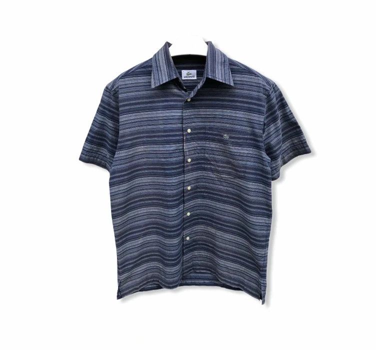 image of Lacoste Striped Design Button Up Shirt, Men's (Size Medium)