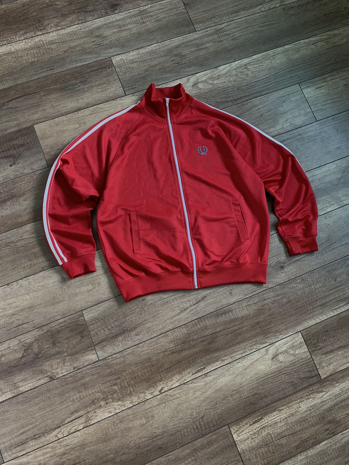 Fred Perry Vintage Fred Perry Logo Track Top Olympic Sweatshirt Size US L / EU 52-54 / 3 - 4 Thumbnail