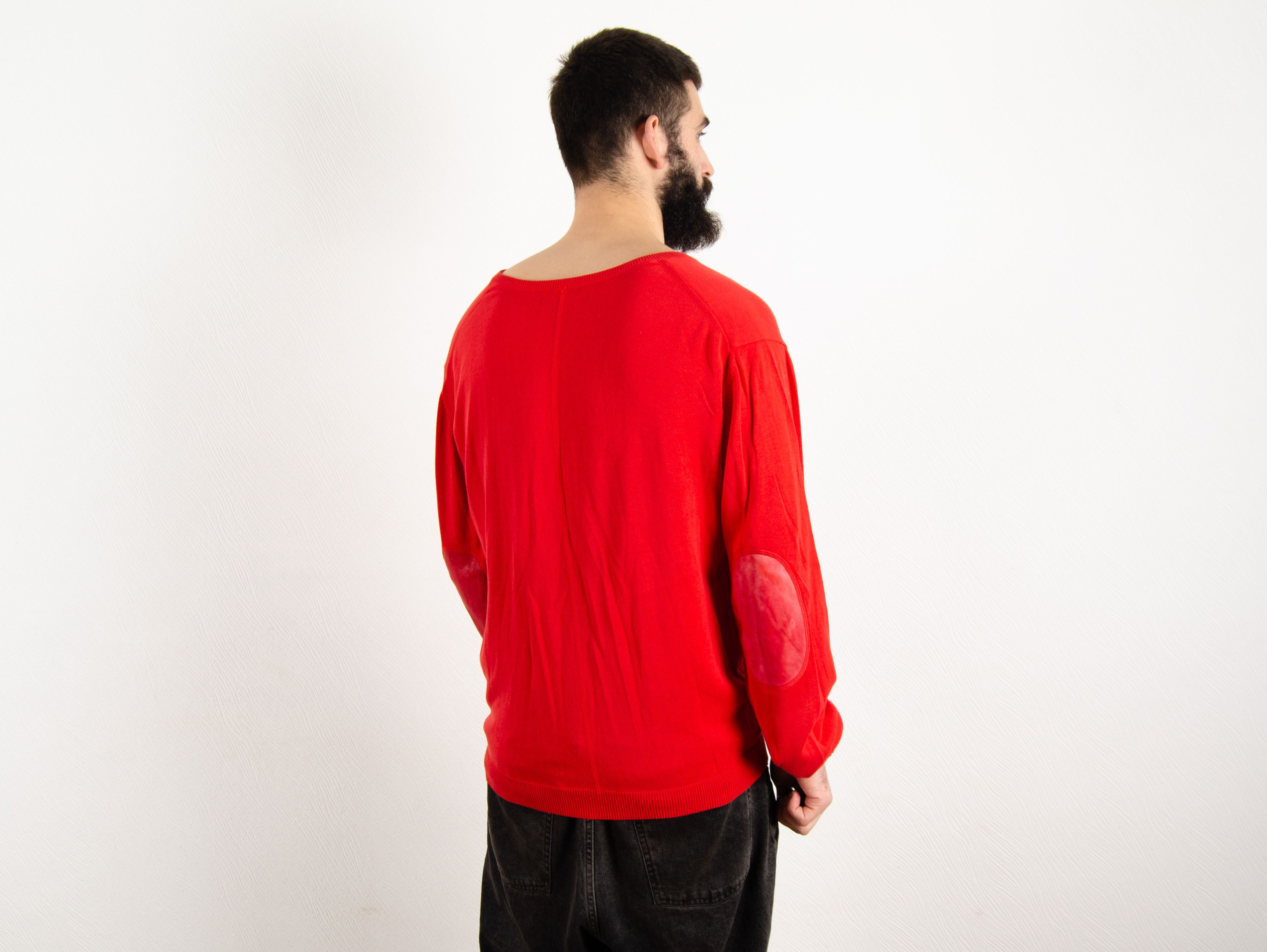 Acne Studios Vintage Acne Jeans V Neck Cotton Oversized Sweater Size US L / EU 52-54 / 3 - 3 Thumbnail