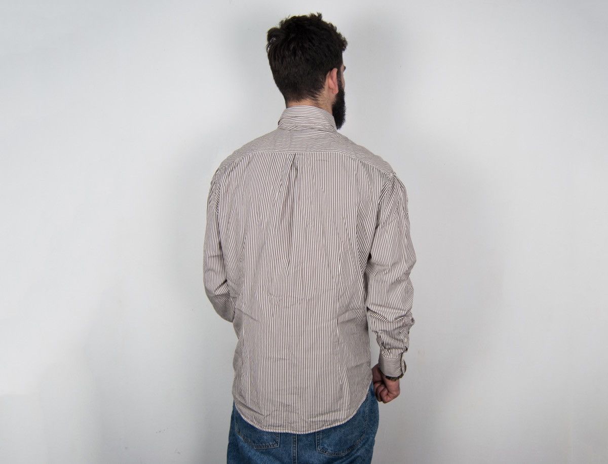 Brunello Cucinelli BRUNELLO CUCINELLI Classic Striped Cotton Shirt Size US XL / EU 56 / 4 - 3 Thumbnail