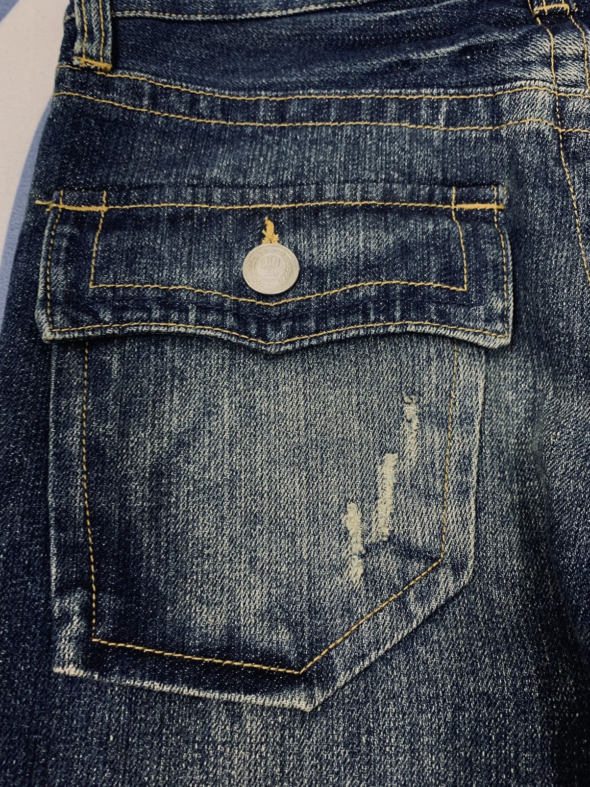 Japanese Brand Buden Shouten Bleach Design Traditional Skeleton Denim Size US 30 / EU 46 - 7 Thumbnail