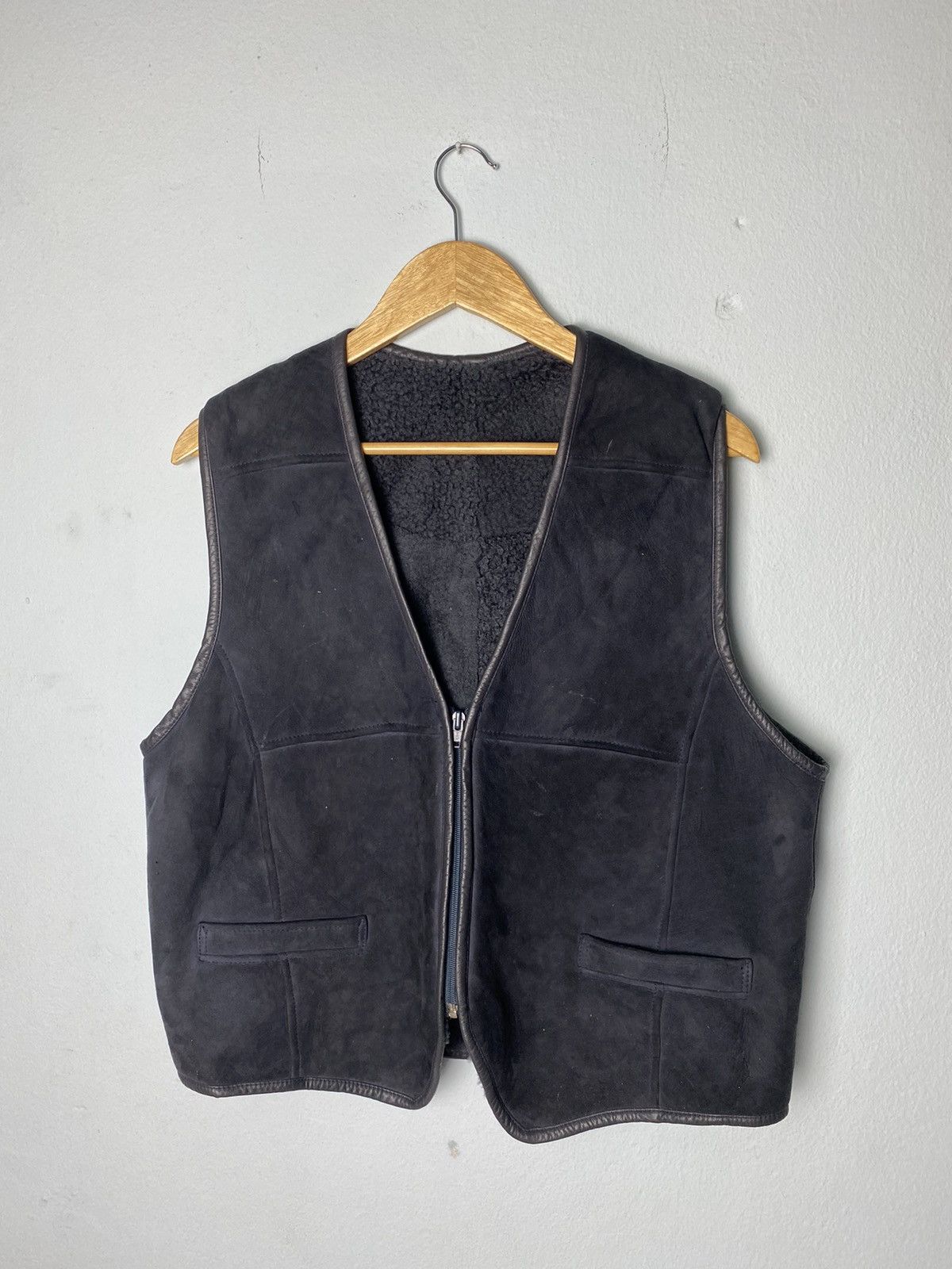 Man Made In Australia × Vintage Vintage Slink Skins Sherpa Vest Made In Australia Size US L / EU 52-54 / 3 - 2 Thumbnail