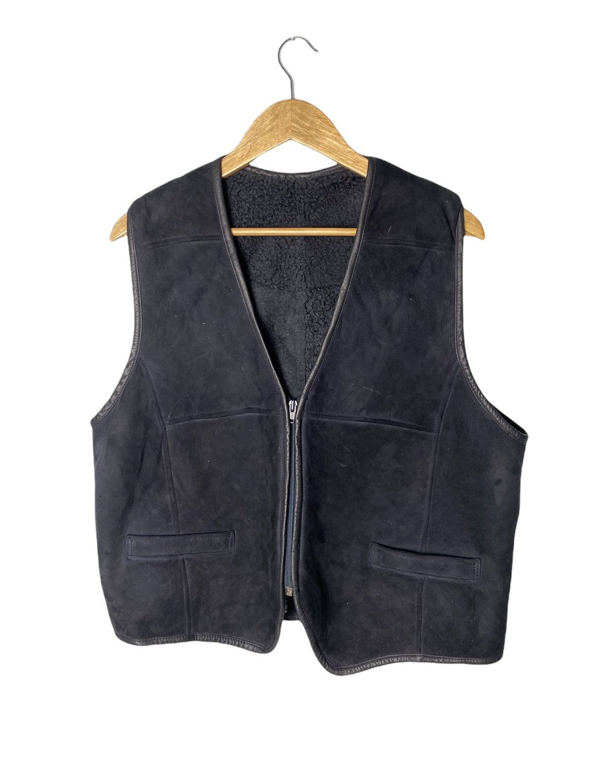 Man Made In Australia × Vintage Vintage Slink Skins Sherpa Vest Made In Australia Size US L / EU 52-54 / 3 - 1 Thumbnail