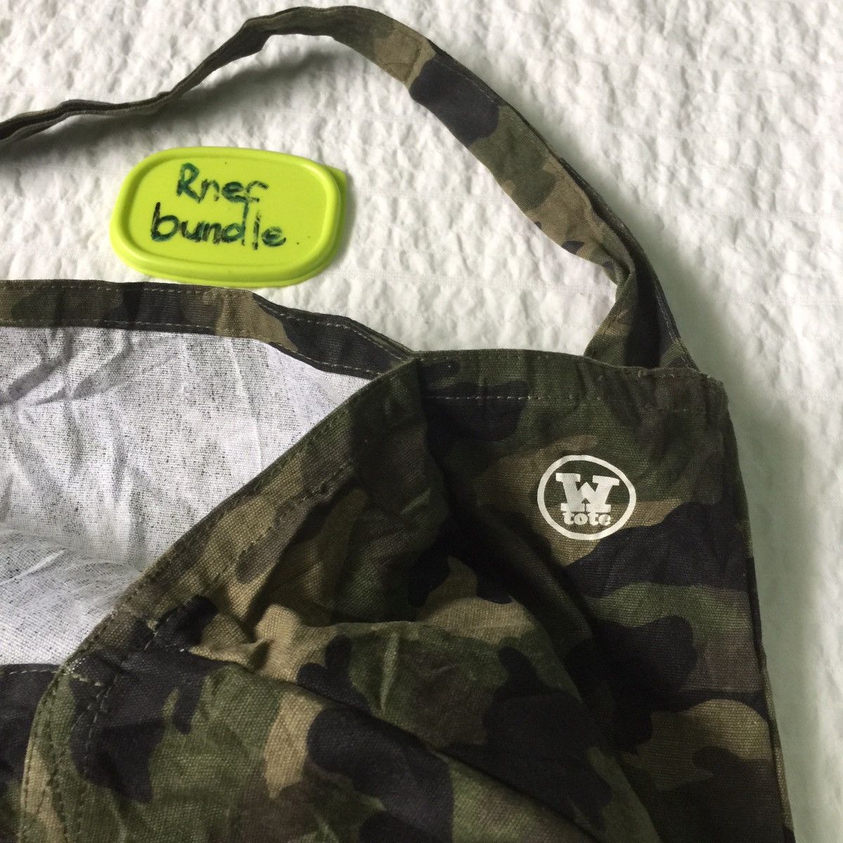 Japanese Brand W tote the one & only camouflage tote bag Size ONE SIZE - 7 Thumbnail