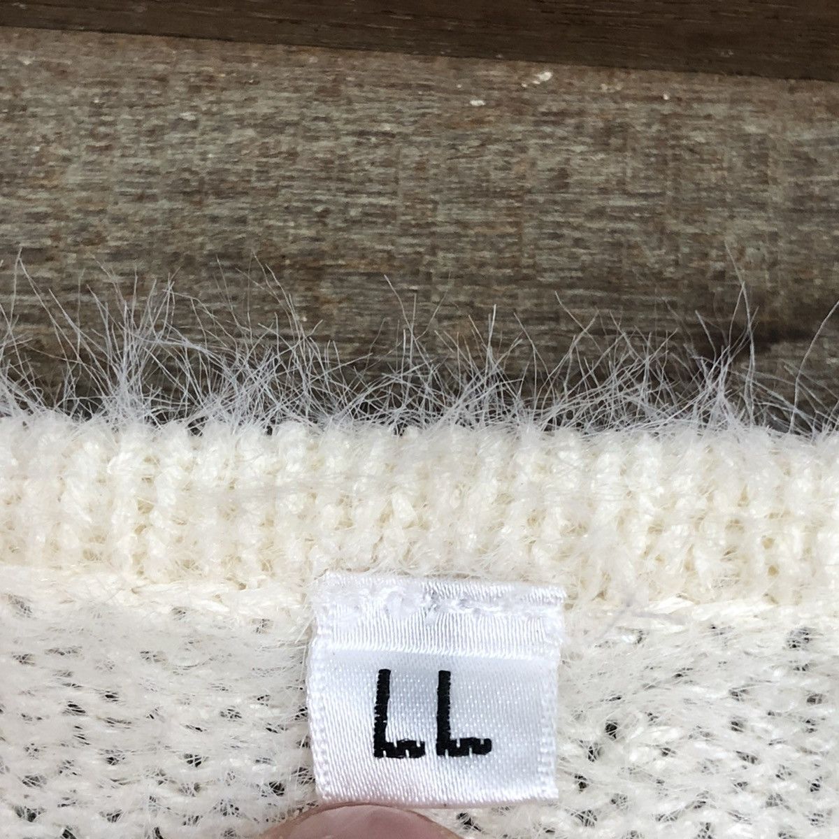 Homespun Knitwear DLL Japan White Mohair fur Shag Shaggy knitwear #c1081 Size US XL / EU 56 / 4 - 10 Thumbnail
