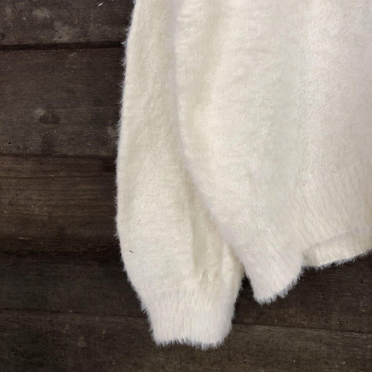 Homespun Knitwear DLL Japan White Mohair fur Shag Shaggy knitwear #c1081 Size US XL / EU 56 / 4 - 6 Thumbnail