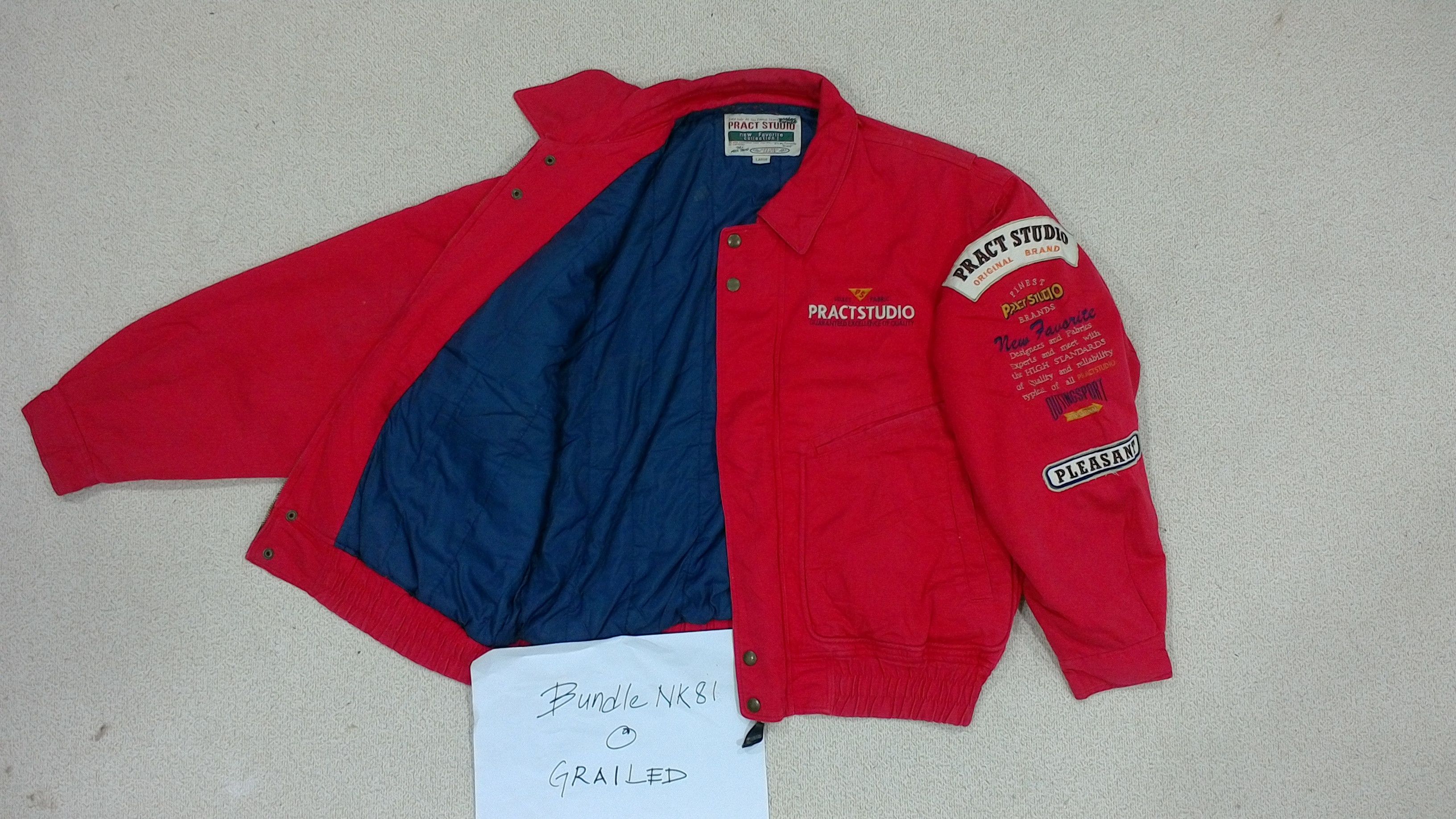 Japanese Brand STREET STYLES PRACT STUDIO RED JACKET Size US L / EU 52-54 / 3 - 7 Thumbnail