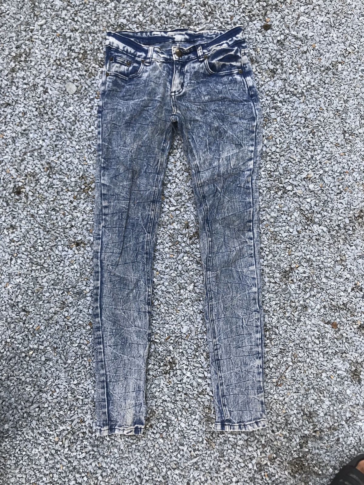 Japanese Brand Acid Wash Skinny Fit Denim Jeans Pant Size US 28 / EU 44 - 1 Thumbnail