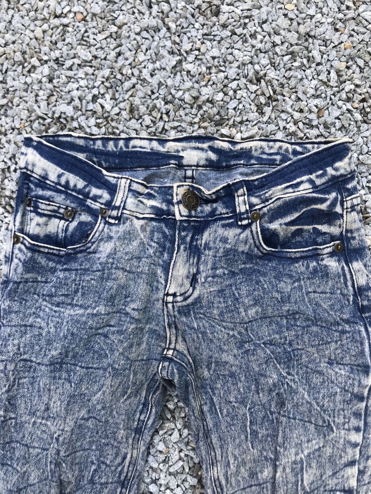 Japanese Brand Acid Wash Skinny Fit Denim Jeans Pant Size US 28 / EU 44 - 3 Thumbnail