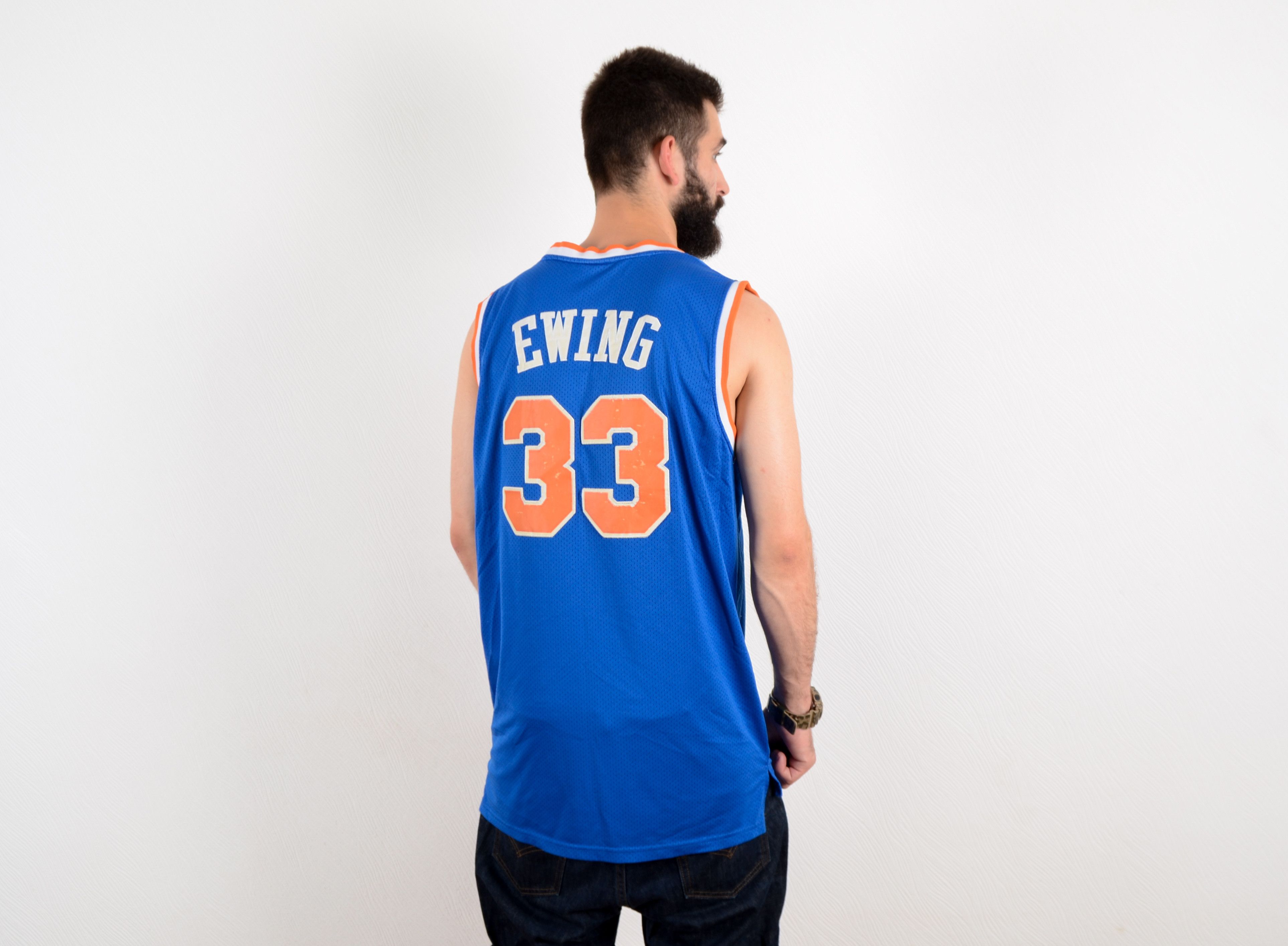 Adidas Vintage Adidas New York Knicks Jersey 33 Ewing NBA Size US XL / EU 56 / 4 - 2 Thumbnail