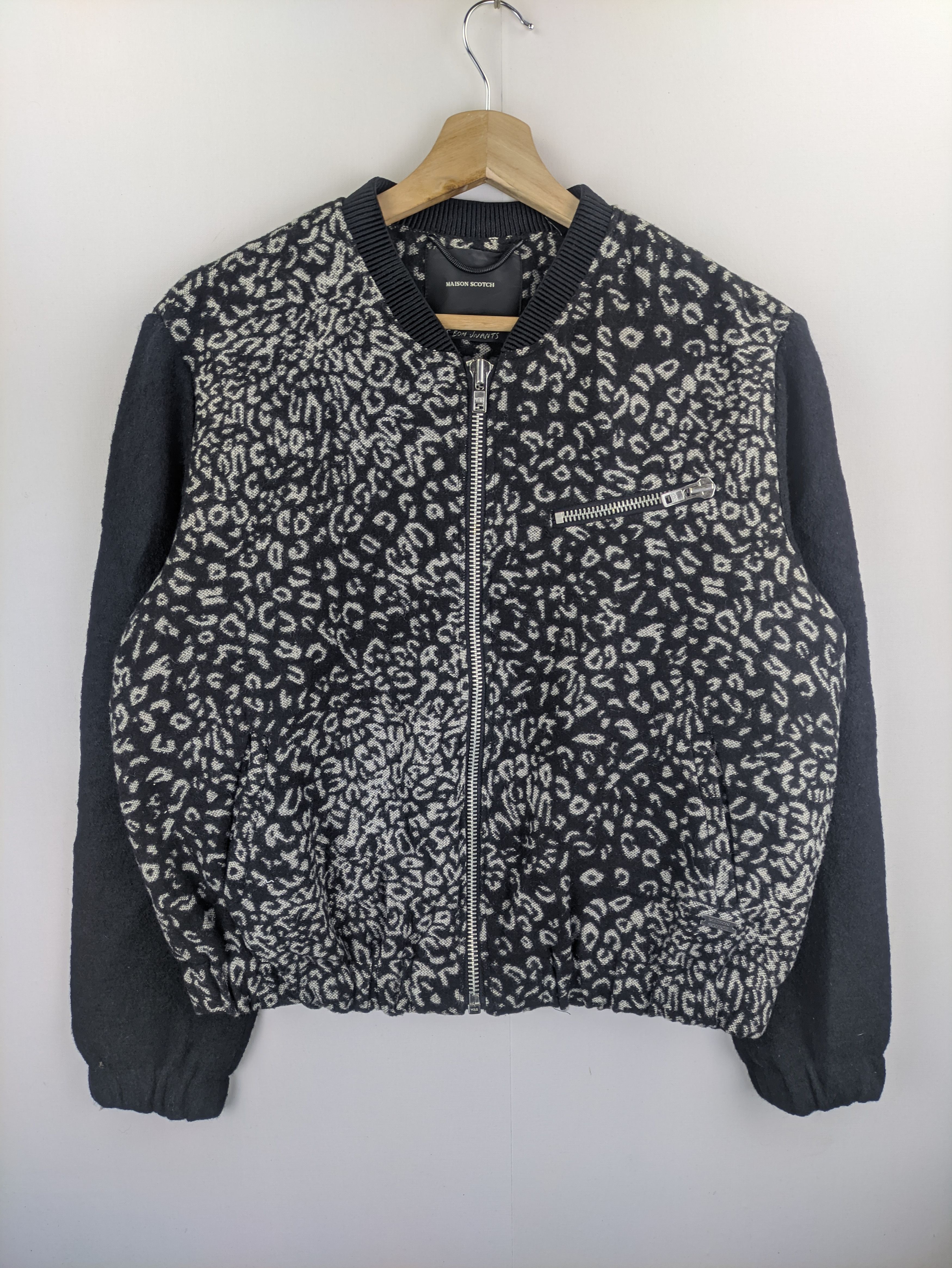 Japanese Brand Steals🔥Cropped Wool Jacket Leopard by Maison Scotch Size M / US 6-8 / IT 42-44 - 1 Thumbnail